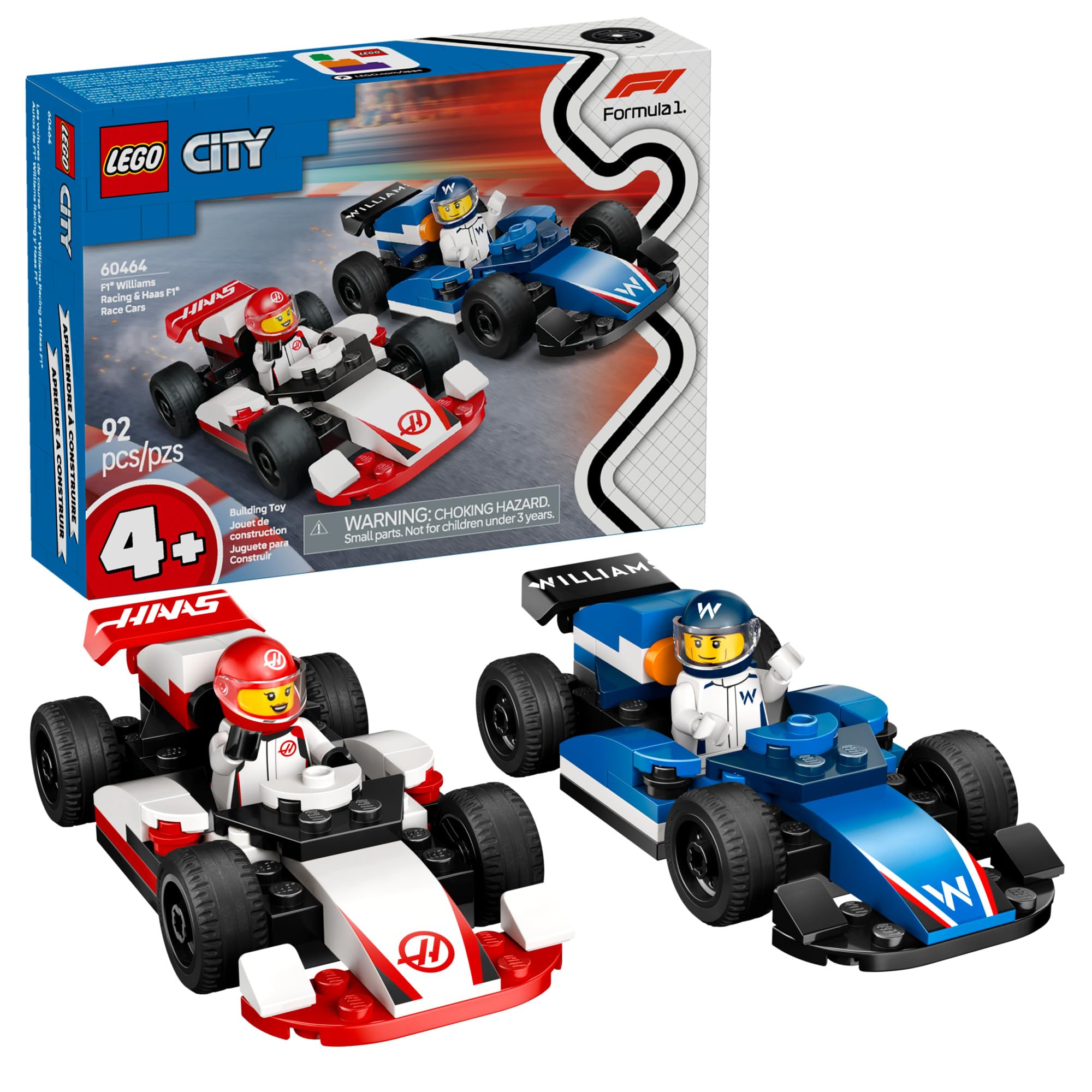 Set De Construcción De Juguetes Lego City F1 Williams Racing & Haas F1 - Venta Internacional.