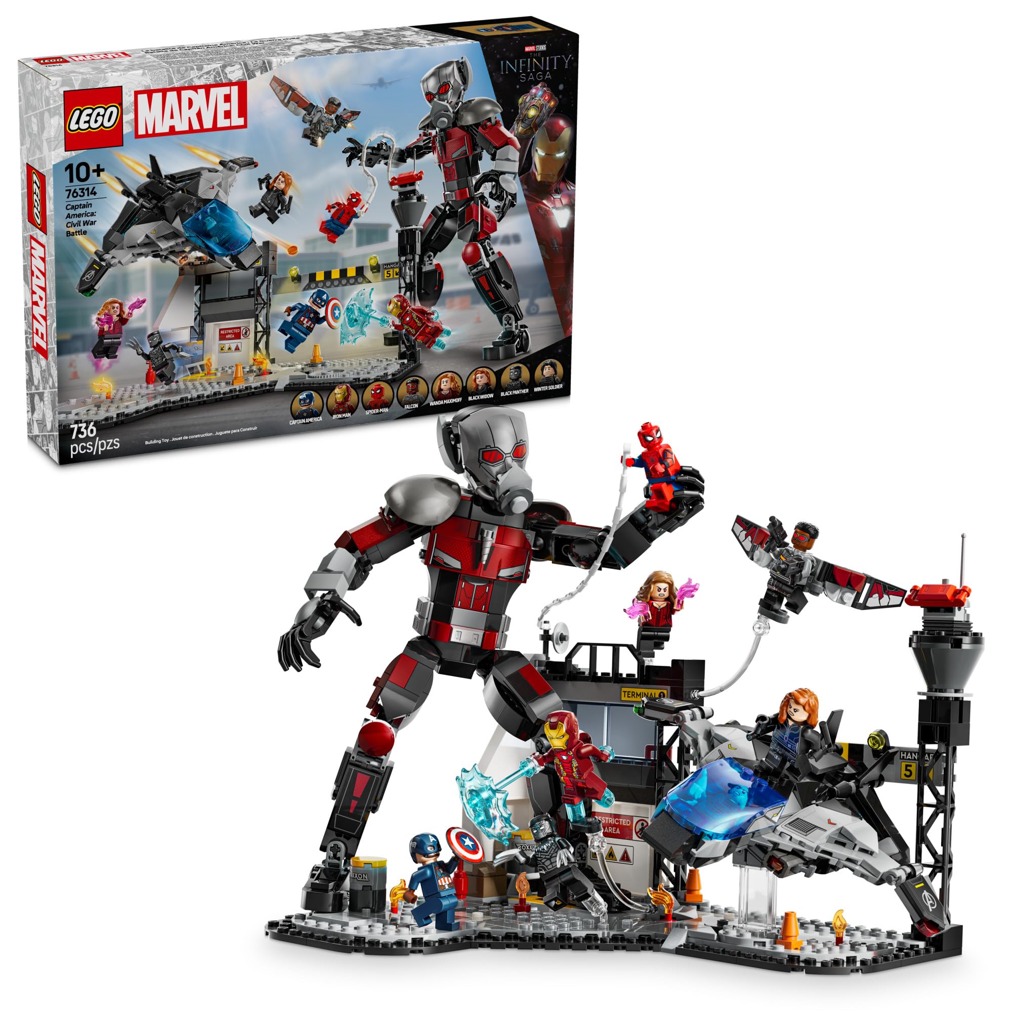 Foto 2 pulgar | Set De Juguetes De Construcción Lego Marvel Captain America Civil War 76314 - Venta Internacional.