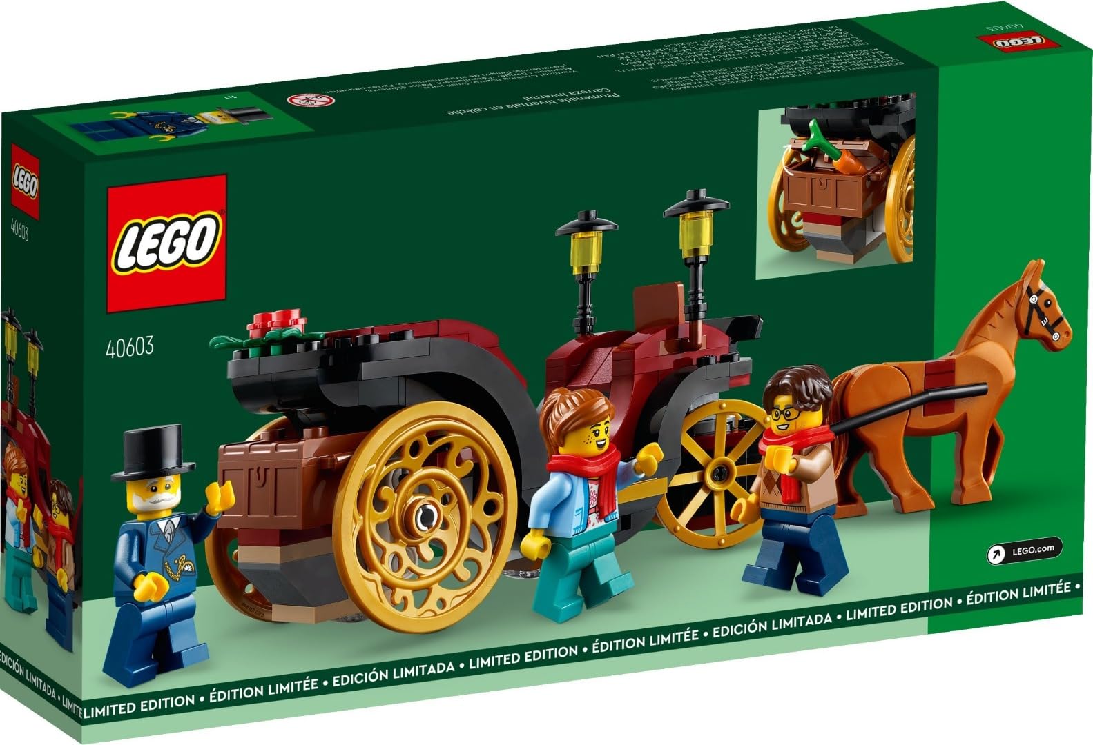 Foto 2 | Set De Construcción Lego Wintertime Carriage Ride 40603 Gwp (153 Piezas) - Venta Internacional.