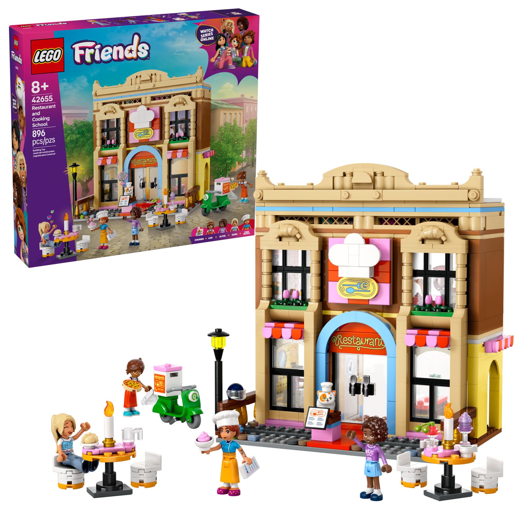 Foto 2 pulgar | Set De Construcción De Juguetes Lego Friends Restaurant Con Escuela De Cocina - Venta Internacional.