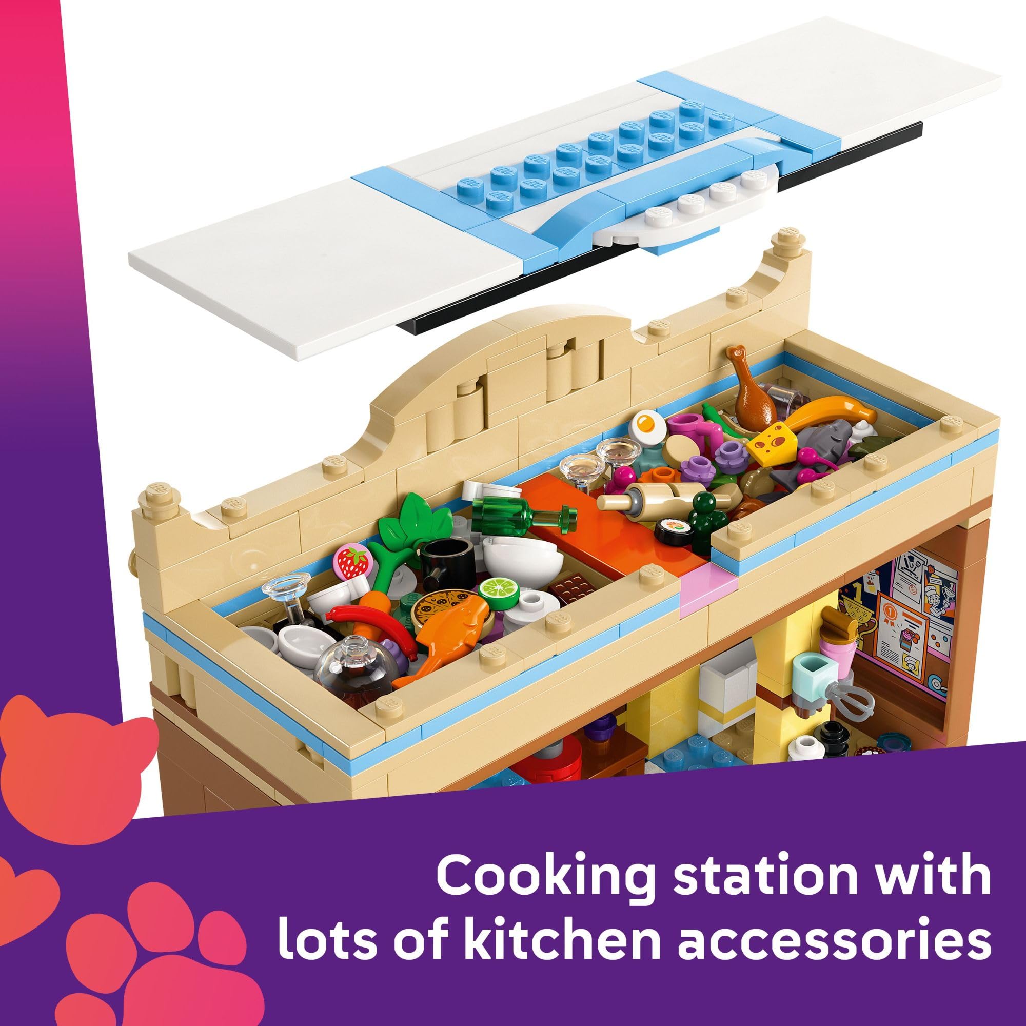 Foto 5 | Set De Construcción De Juguetes Lego Friends Restaurant Con Escuela De Cocina - Venta Internacional.