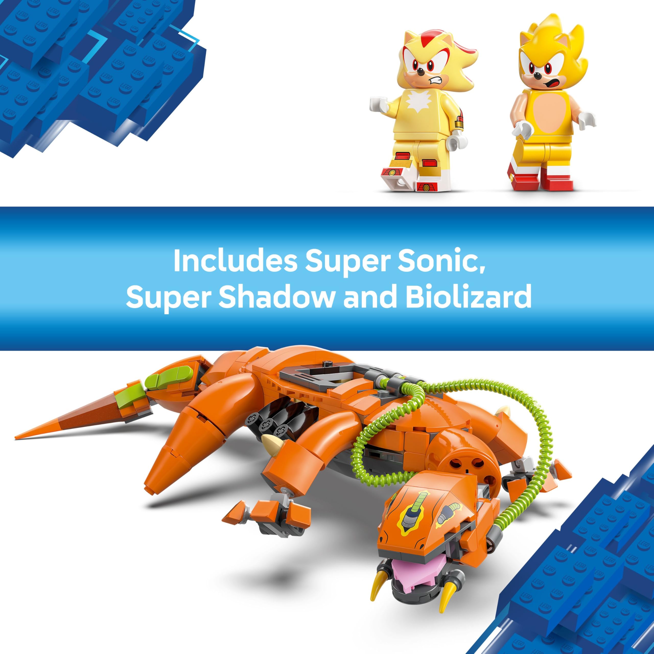 Foto 7 pulgar | Juguete Lego Sonic The Hedgehog Super Shadow Contra Biolizard 77003 - Venta Internacional.