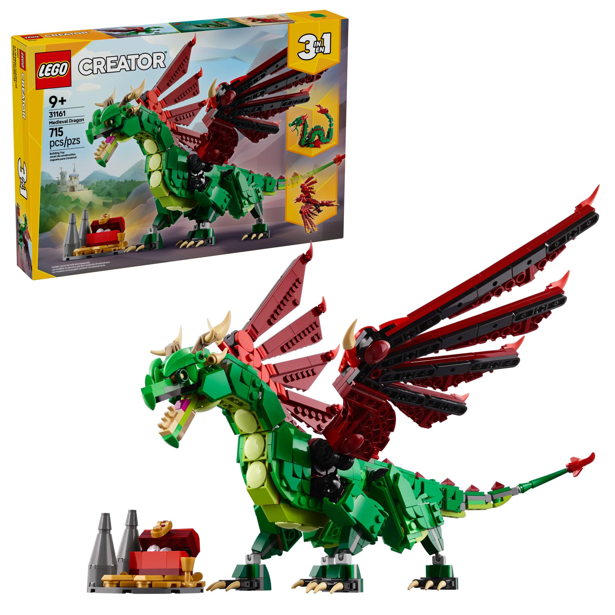 Juguete De Construcción Lego Creator Medieval Dragon 3 En 1 31161 - Venta Internacional.