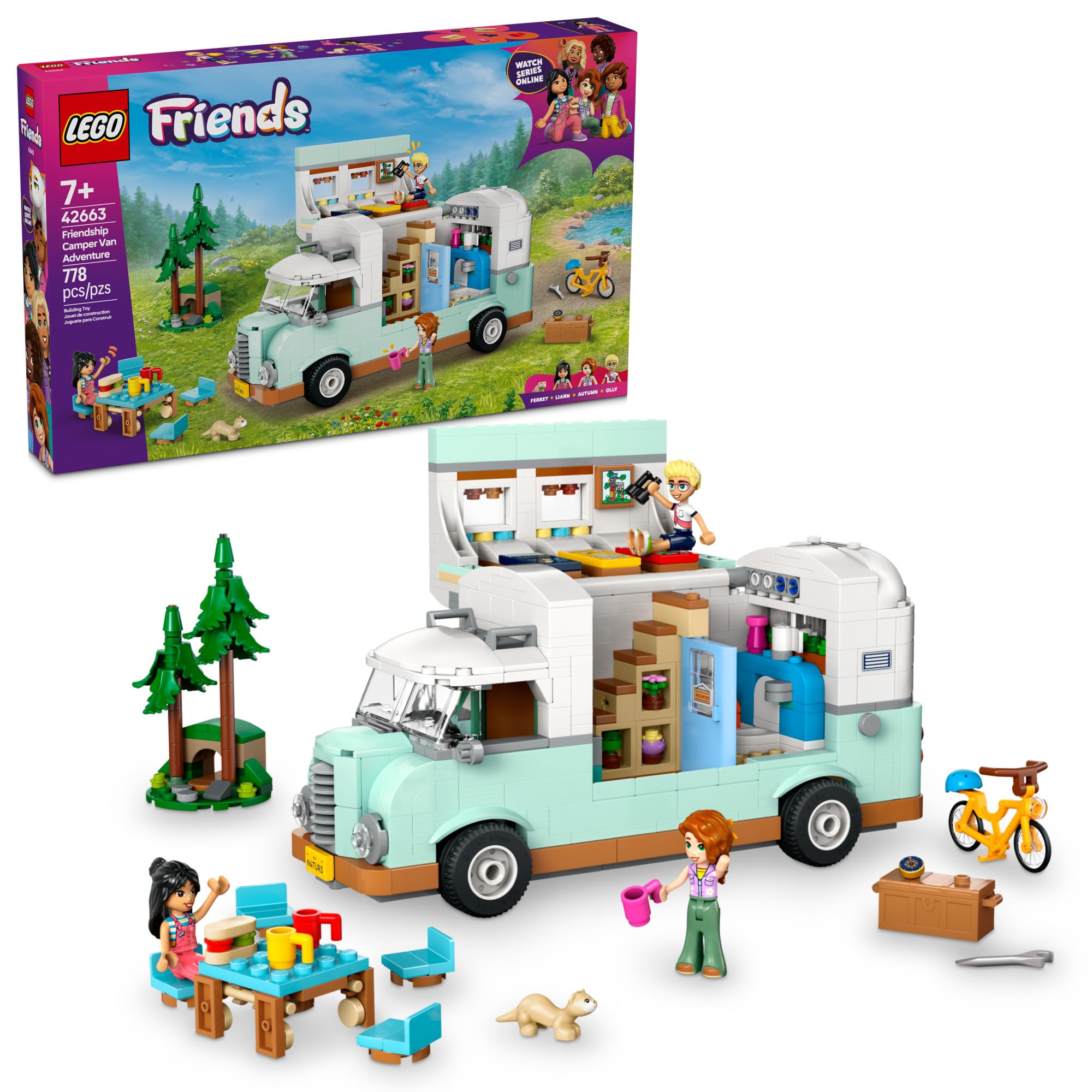 Foto 2 pulgar | Set De Construcción De Juguetes Lego Friends Friendship Camper Van 42663 - Venta Internacional.