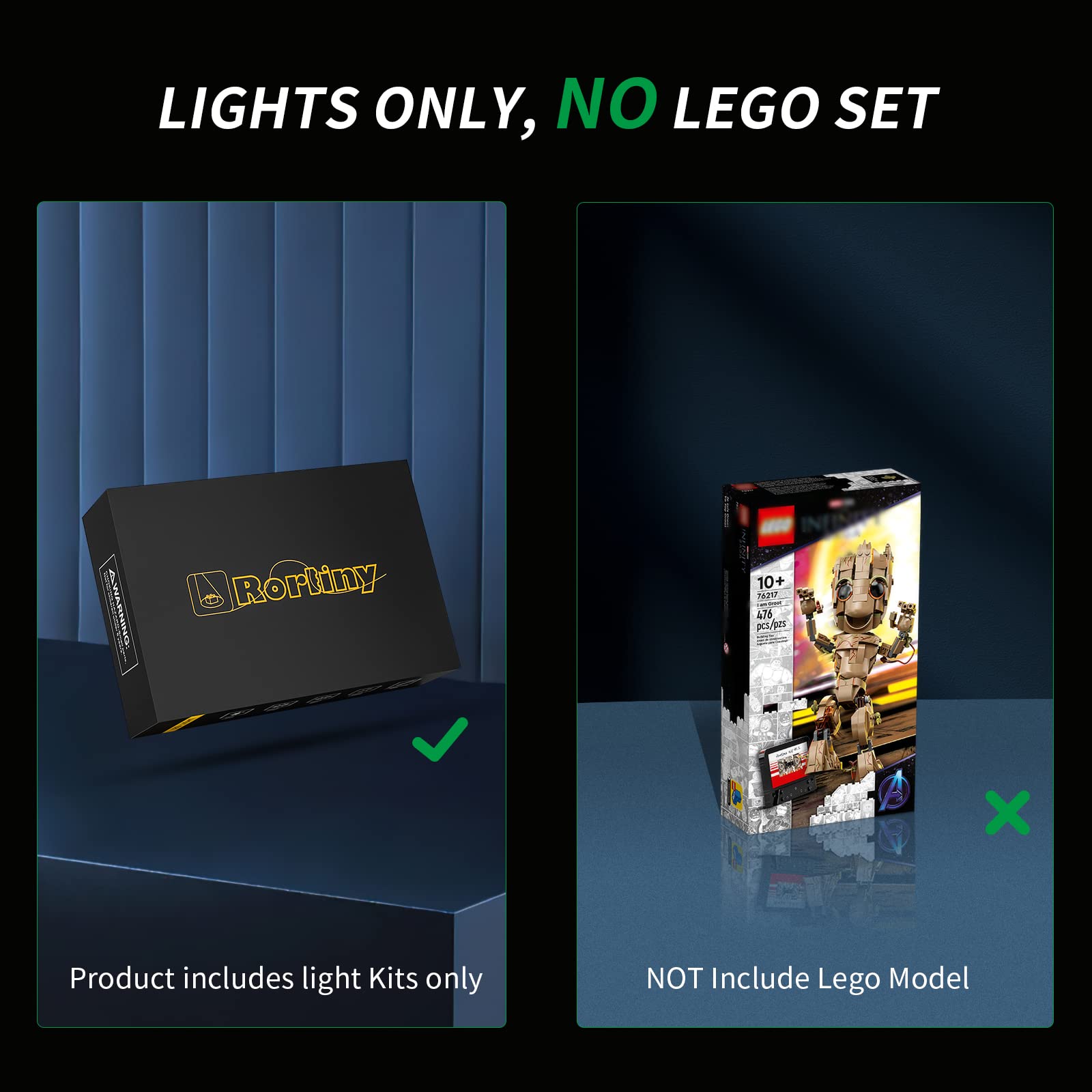 Foto 6 | Set De Iluminación Rorliny Led Kit Para Lego Marvel I Am Groot - Venta Internacional.