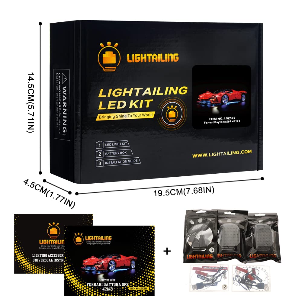 Foto 7 pulgar | Kit De Iluminación Lightailing Para Lego 42143 Ferrari Daytona Sp3 - Venta Internacional.