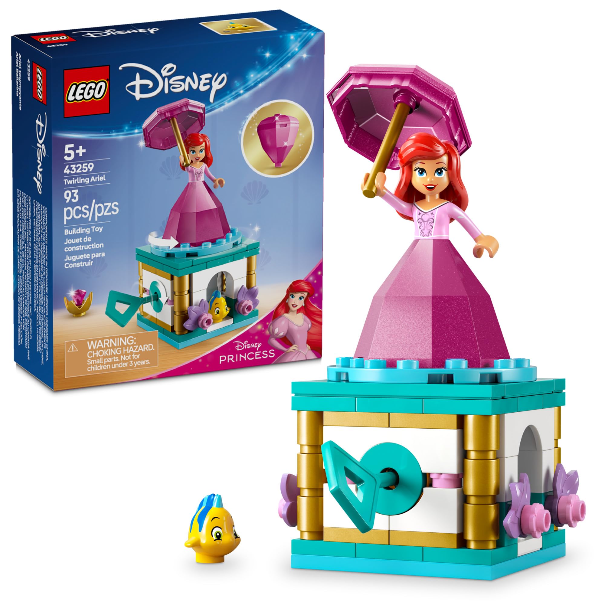 Foto 2 pulgar | Juguete De Construcción Lego Disney Princess Twirling Ariel 43259 - Venta Internacional.