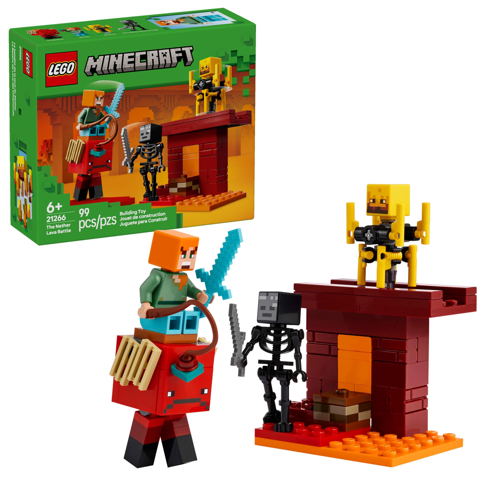 Juguete De Construcción Lego Minecraft The Nether Lava Battle 21266 - Venta Internacional.