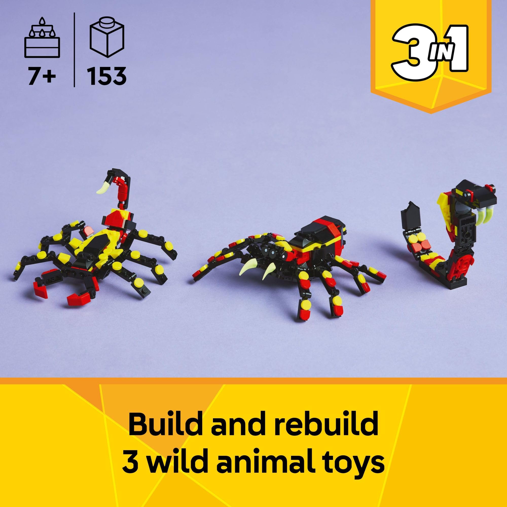 Foto 3 pulgar | Juguete De Construcción Lego Creator 3 En 1 Wild Animals 31159 - Venta Internacional.