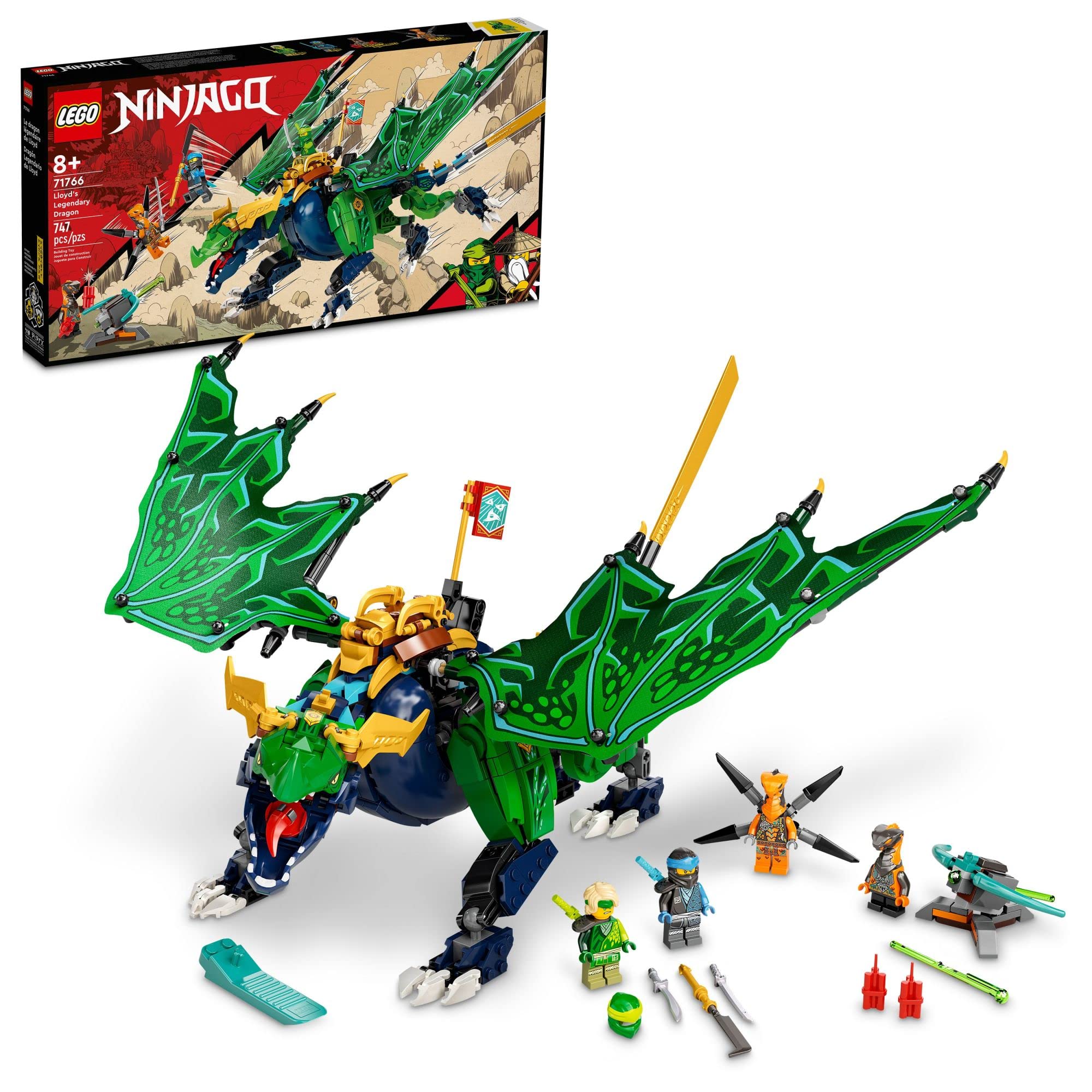 Foto 2 pulgar | Juguete Lego Ninjago Lloyd's Legendary Dragon 71766 Con Figuras - Venta Internacional.