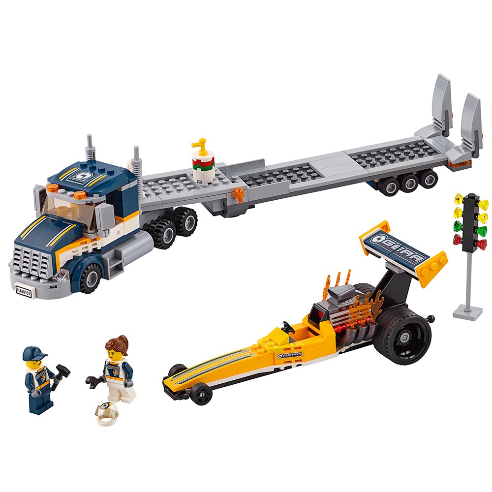 Foto 2 pulgar | Juguete Lego City Great Vehicles Dragster Transporter 60151 - Venta Internacional.