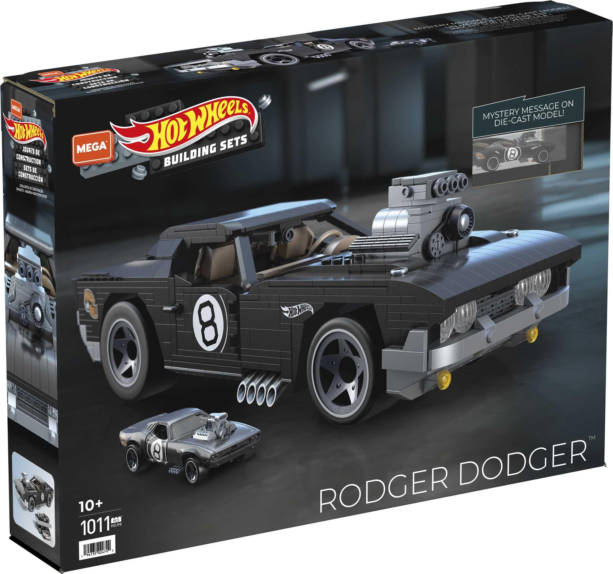 Foto 7 pulgar | Set De Construcción Mega Construx Hot Wheels Rodger Dodger - Venta Internacional.