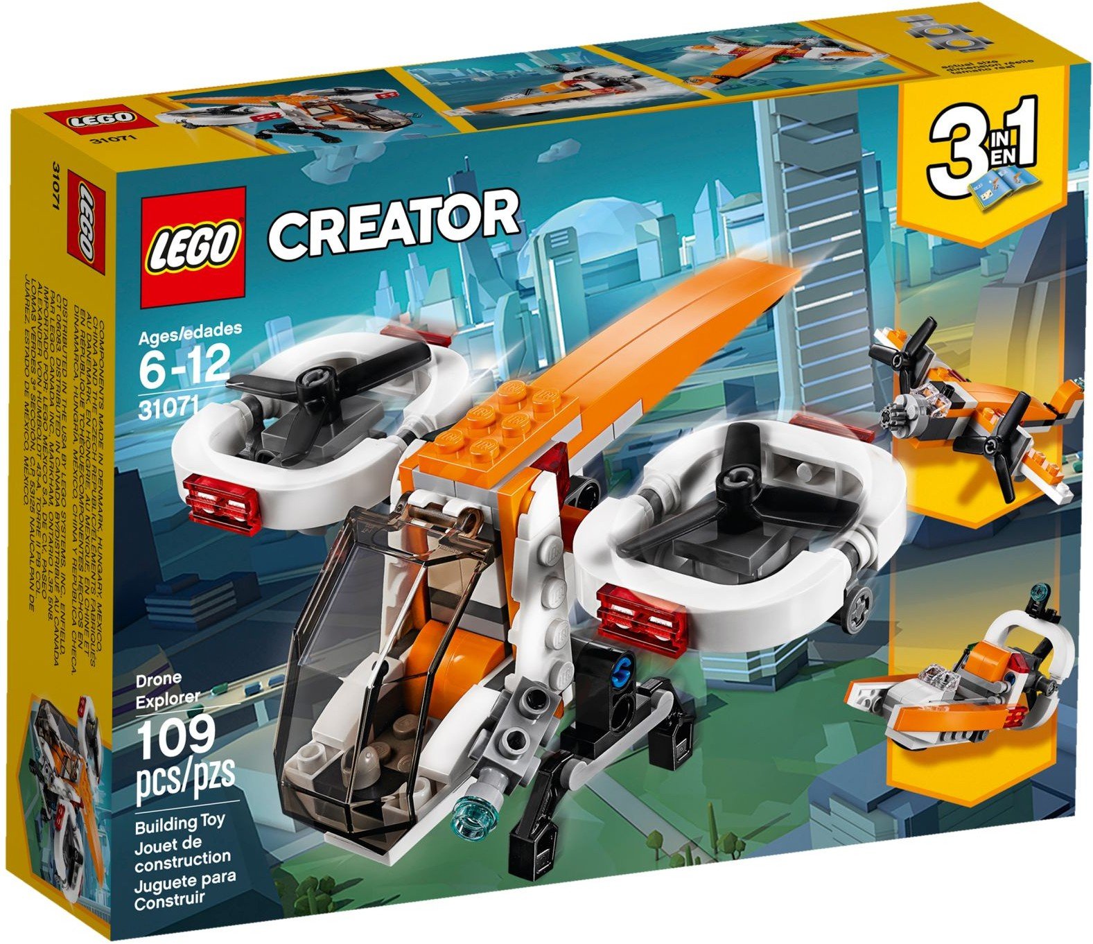 Foto 2 | Drone Explorer 31071 De Juguete Lego Creator Con Modelo 3 En 1 - Venta Internacional.