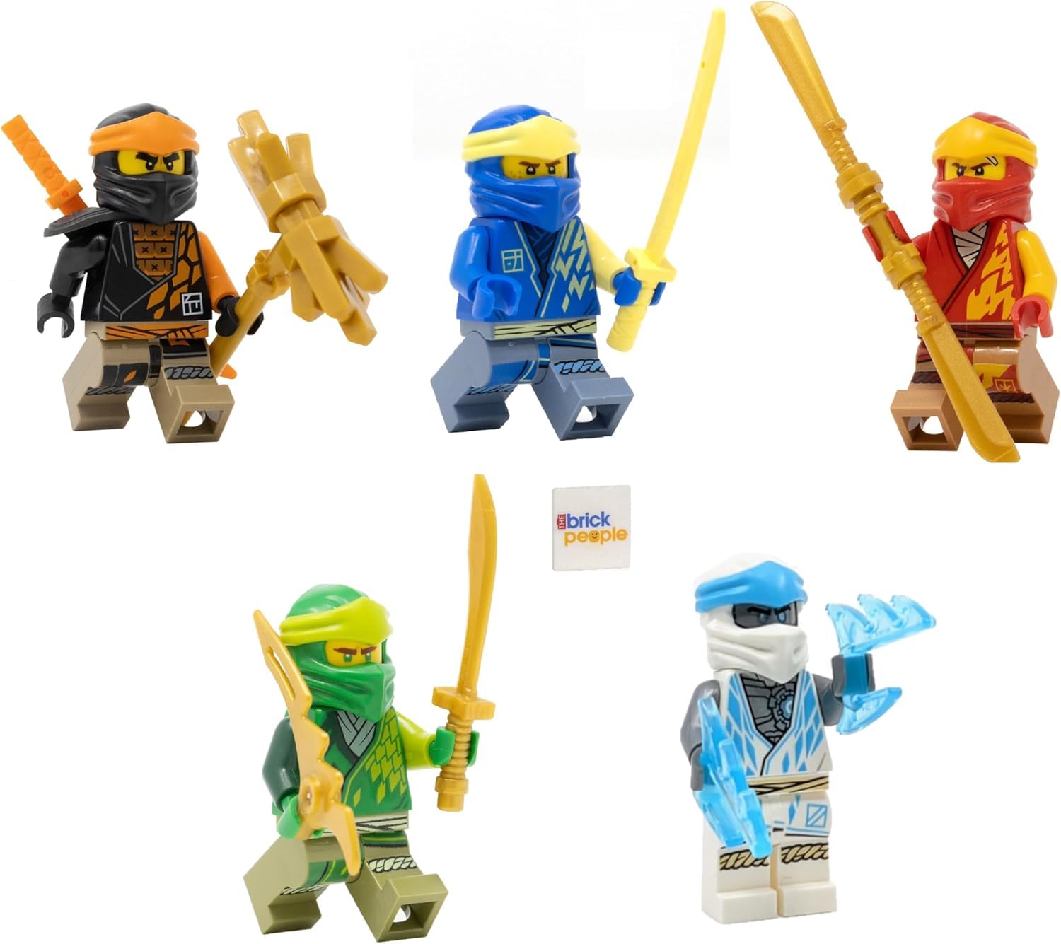 Set Combinado Lego Ninjago: 5 Minifiguras Ninja Principales - Venta Internacional.