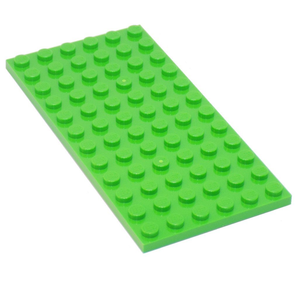 Foto 2 pulgar | Plato Lego Parts De Color Verde Brillante, 6 X 12 Cm (4,5 X 9 Cm), 10 Unidades - Venta Internacional.