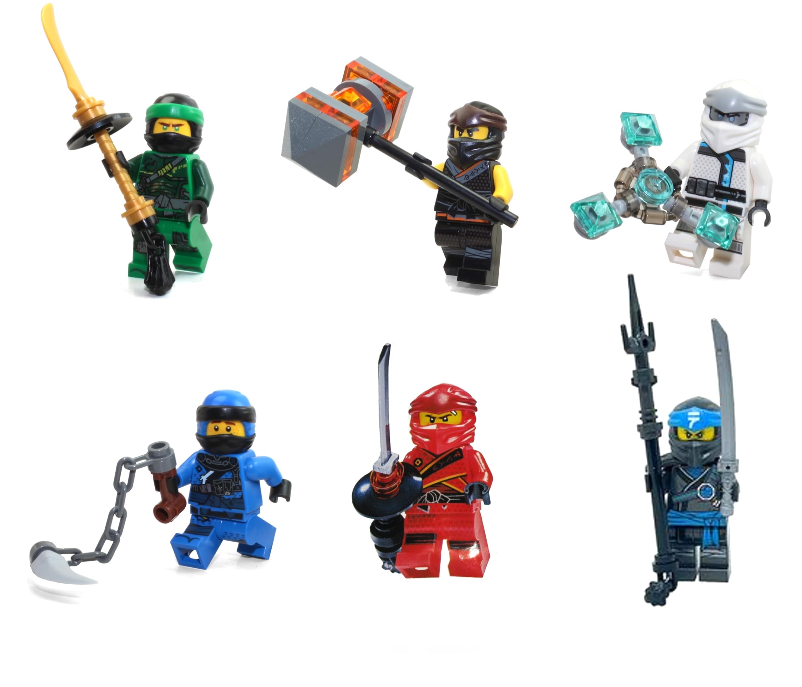 Foto 2 pulgar | Set De Minifiguras Lego Ninjago Masters Of Spinjitzu Combo X6 - Venta Internacional.