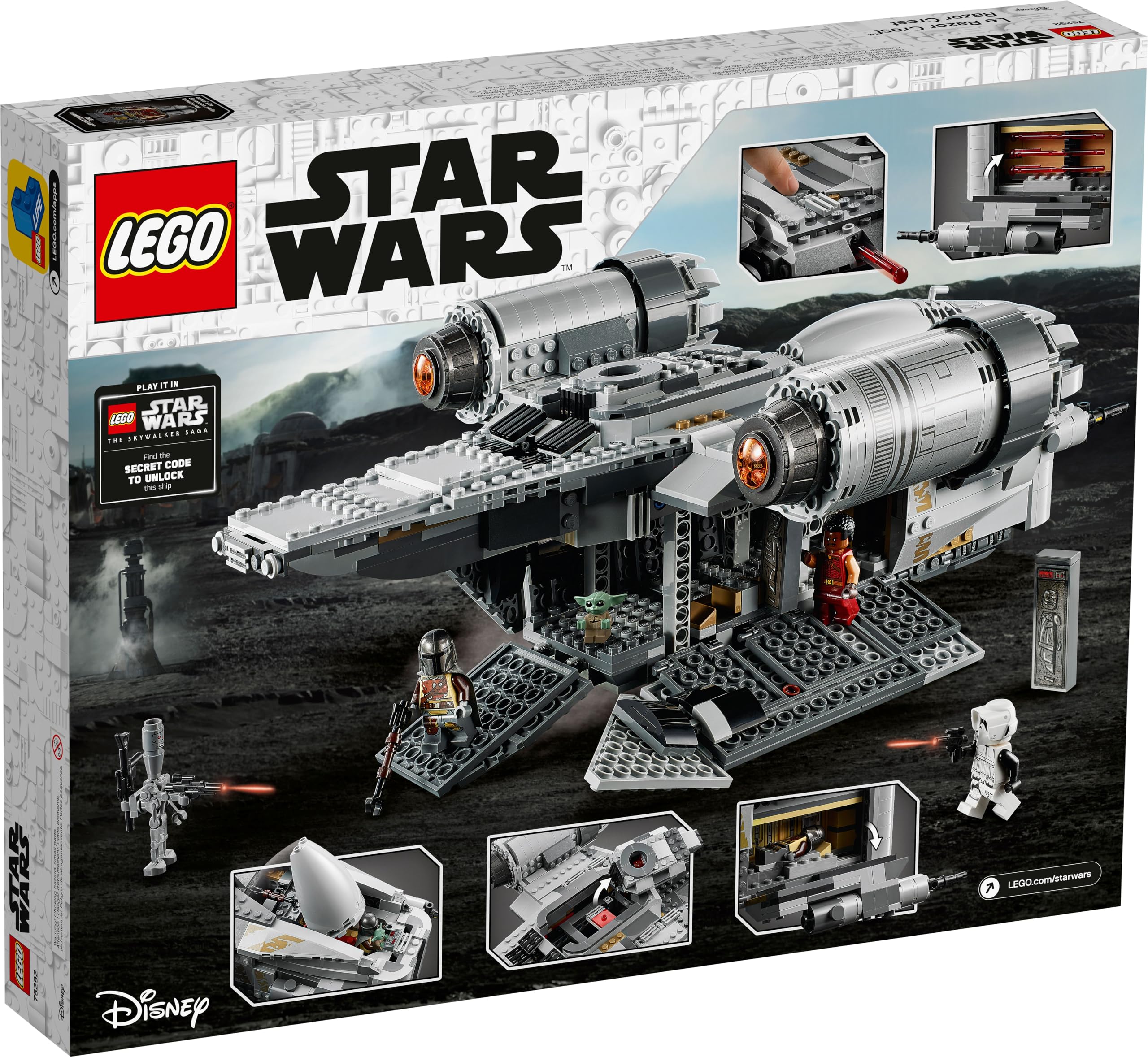 Foto 7 pulgar | Juguete Lego Star Wars The Razor Crest 75292 Mandalorian Con El Niño - Venta Internacional.