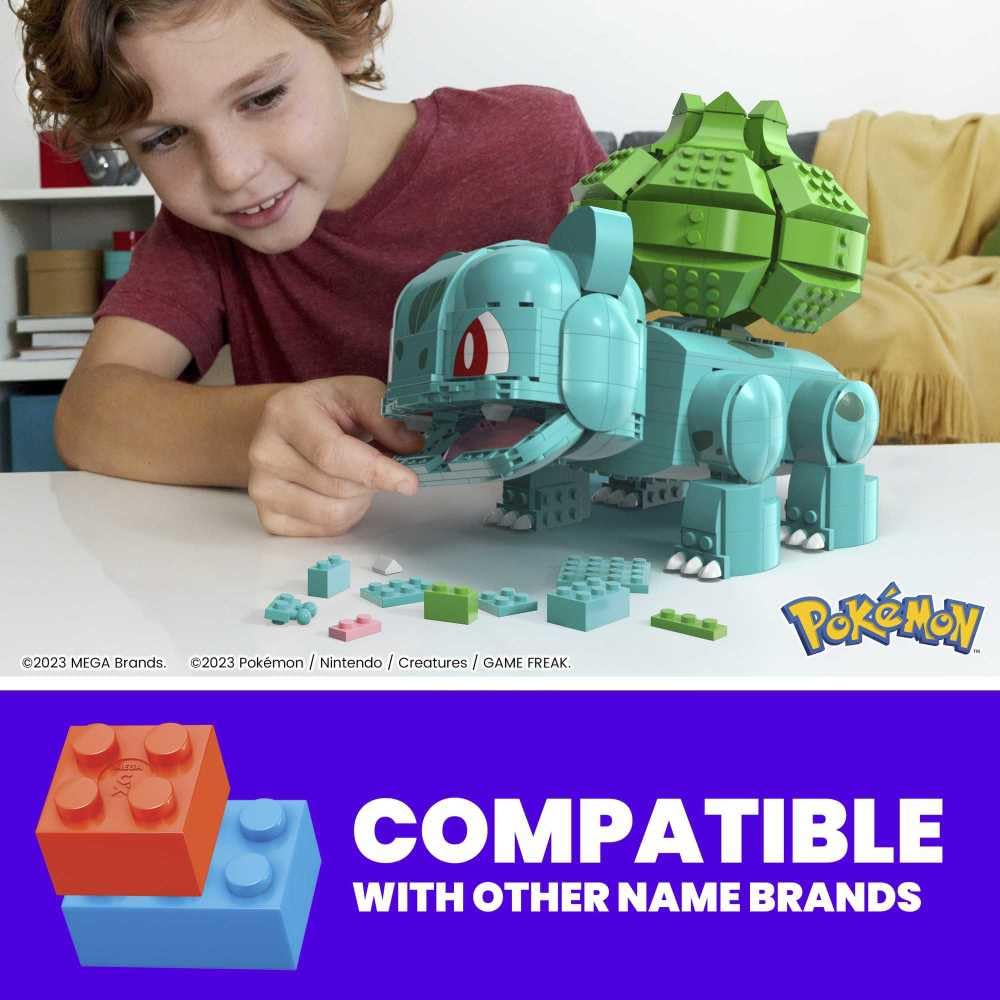 Foto 3 pulgar | Juguete De Construcción De Figuras De Acción Mattel Mega Pokémon Bulbasaur - Venta Internacional.