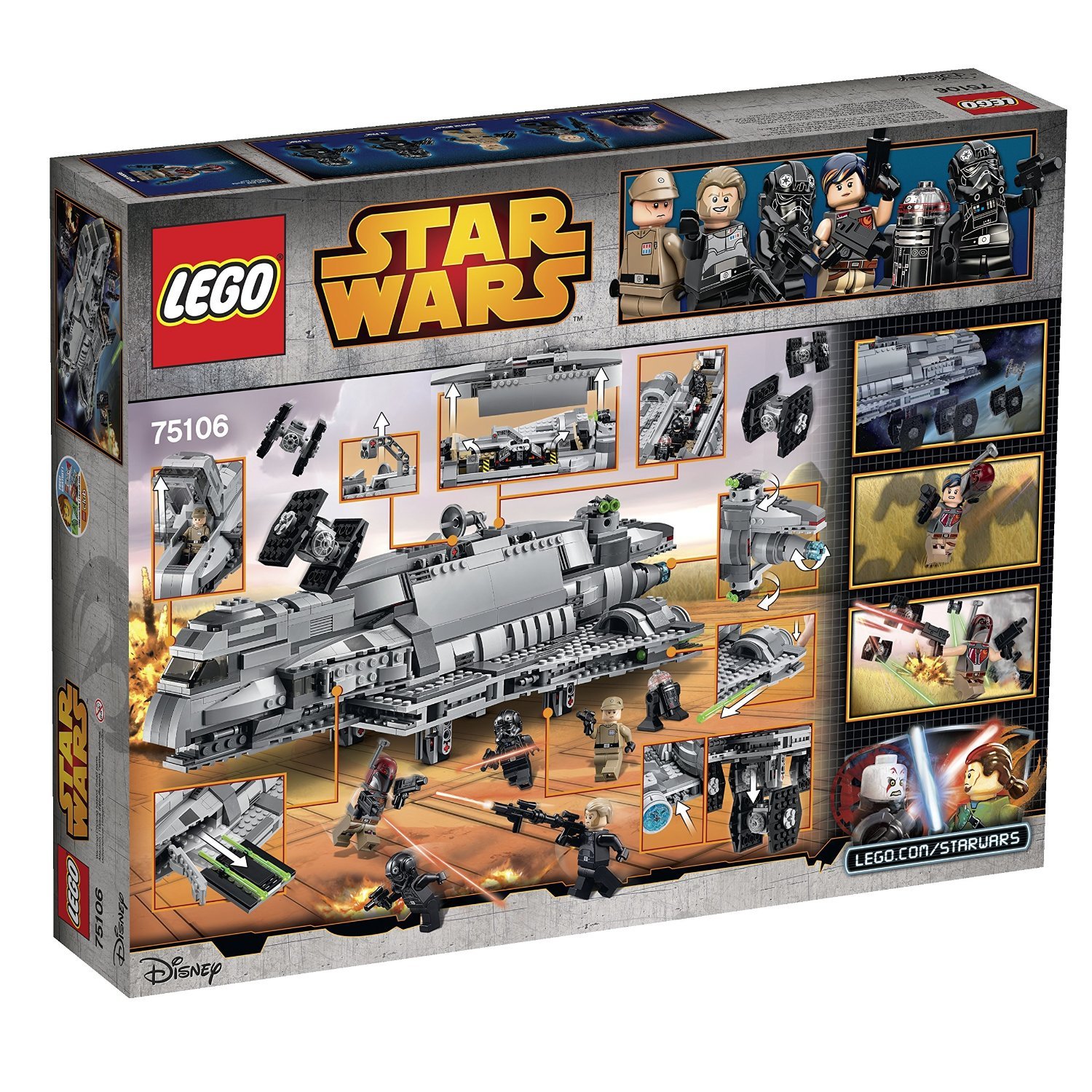 Foto 2 | Kit De Construcción Lego Star Wars Imperial Assault Carrier 75106 - Venta Internacional.