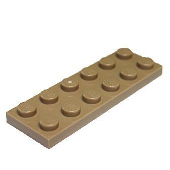 Foto 4 pulgar | Plato Lego Parts, Color Marrón Oscuro (amarillo Arena), 2 X 6 Unidades, 100 Unidades - Venta Internacional.