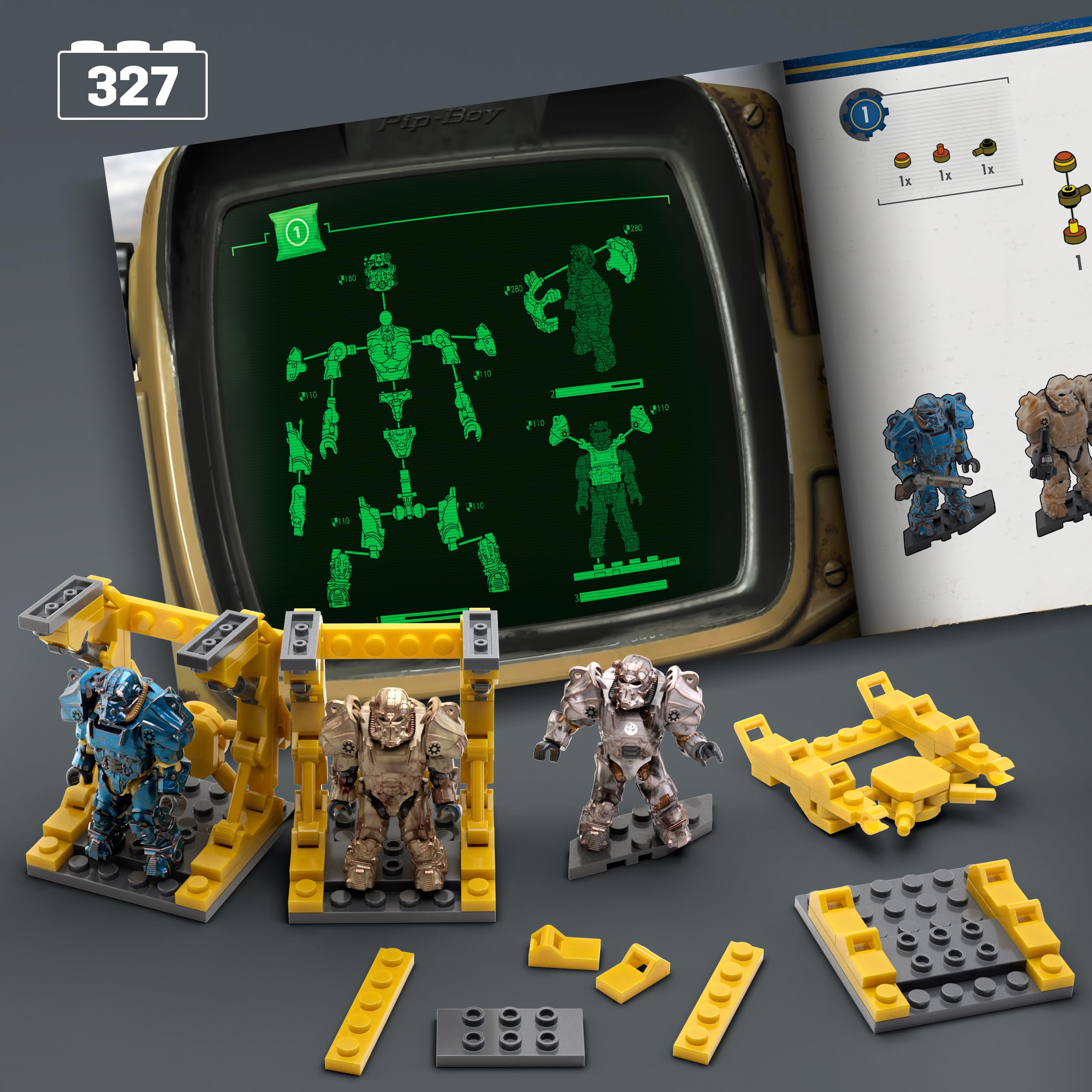 Foto 2 | Juguete De Construcción De Figuras De Acción Mega Fallout T-60 Power Armor - Venta Internacional.