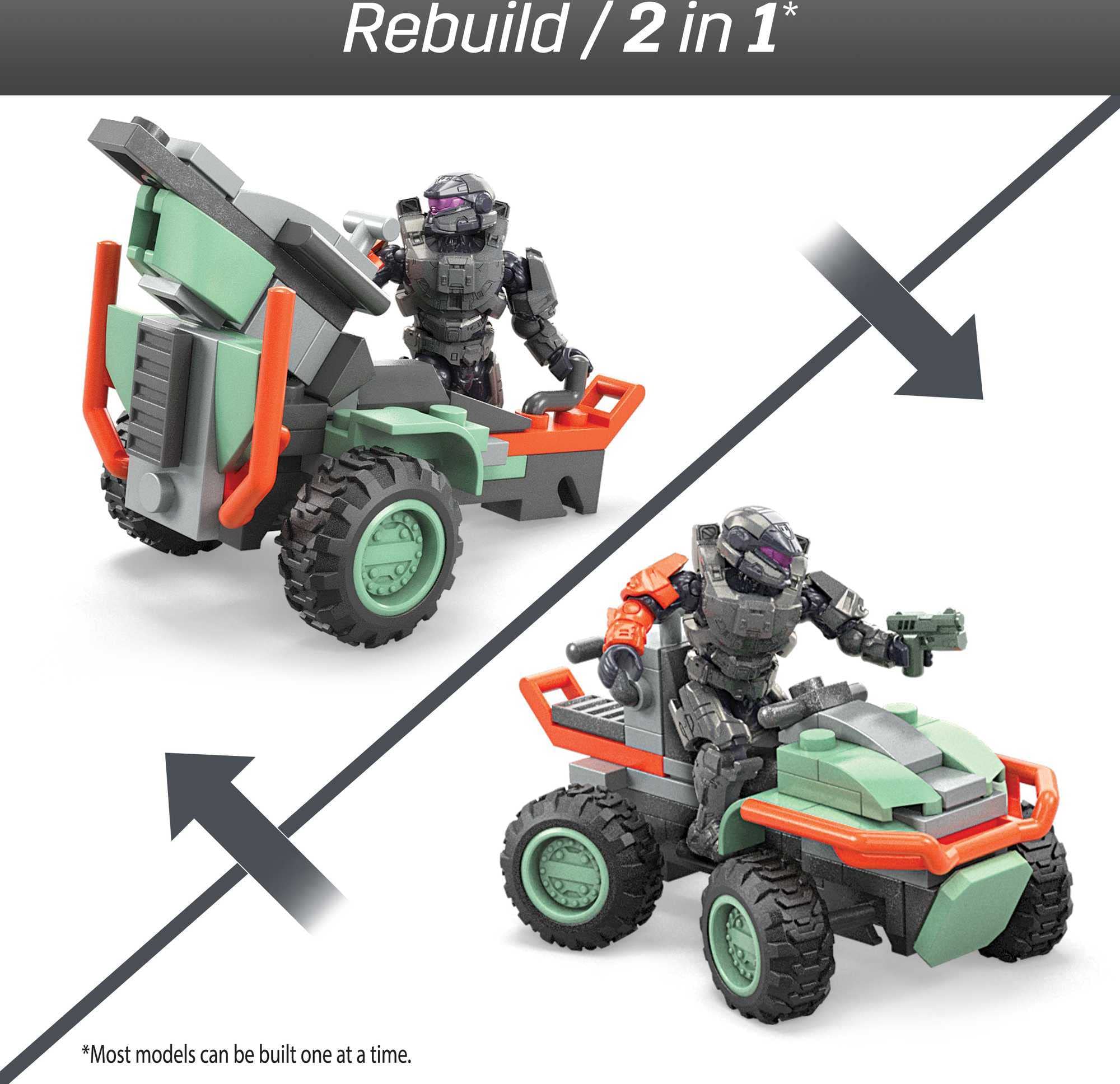 Foto 3 pulgar | Set De Construcción De Vehículos De Juguete Mega Halo Unsc Mongoose Outriders - Venta Internacional.
