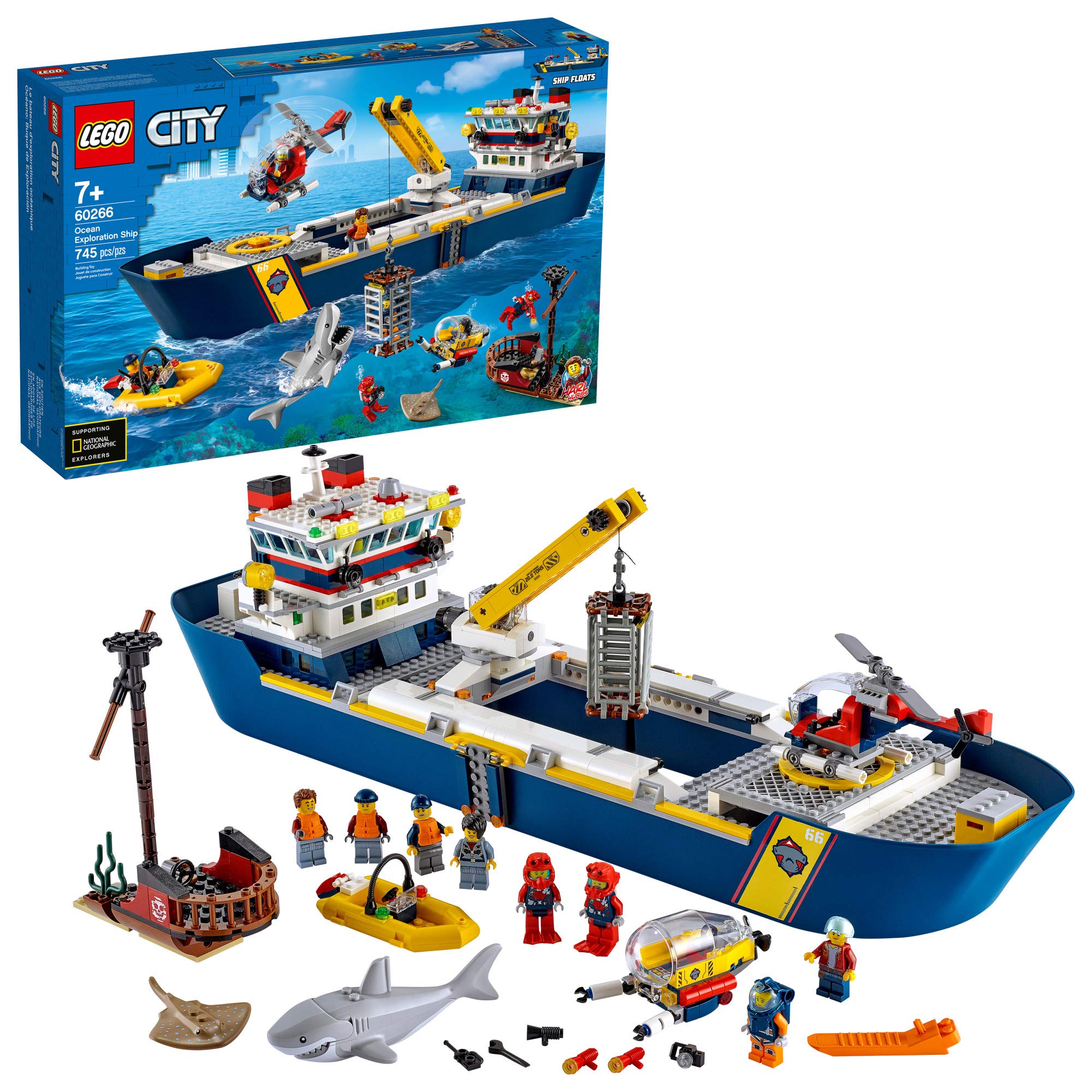 Foto 2 pulgar | Buque De Exploración De Juguete Lego City Ocean Exploration Ship 60266 - Venta Internacional.