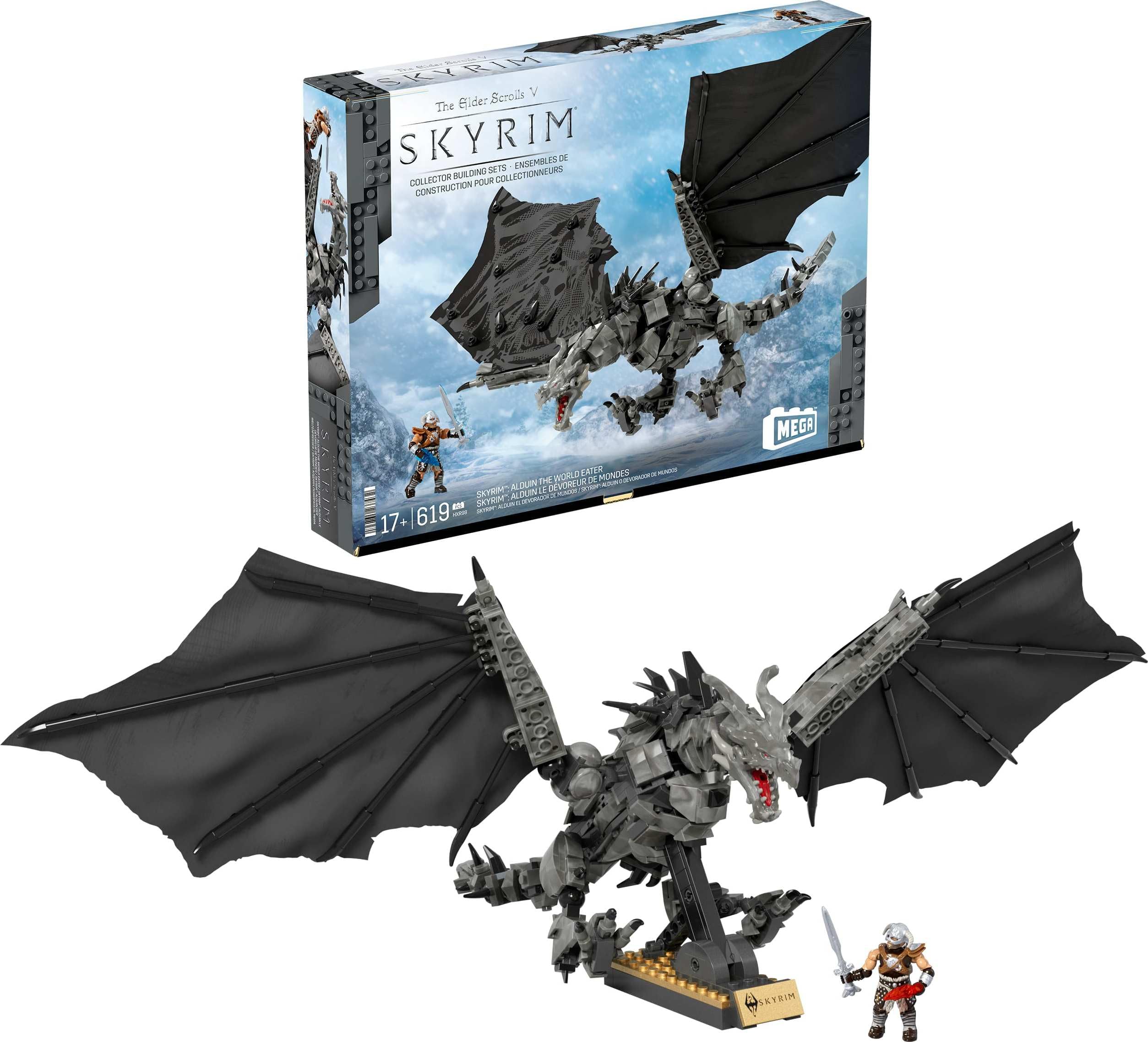 Foto 2 pulgar | Figuras De Acción Y Juguetes De Construcción Mega Skyrim Alduin Con 619 Piezas - Venta Internacional.