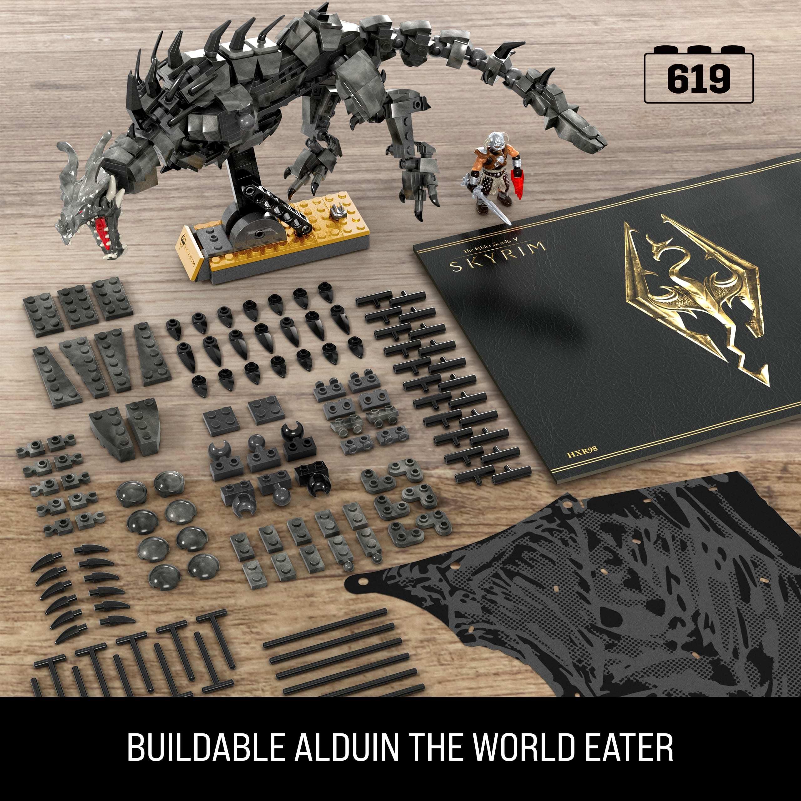 Foto 3 pulgar | Figuras De Acción Y Juguetes De Construcción Mega Skyrim Alduin Con 619 Piezas - Venta Internacional.