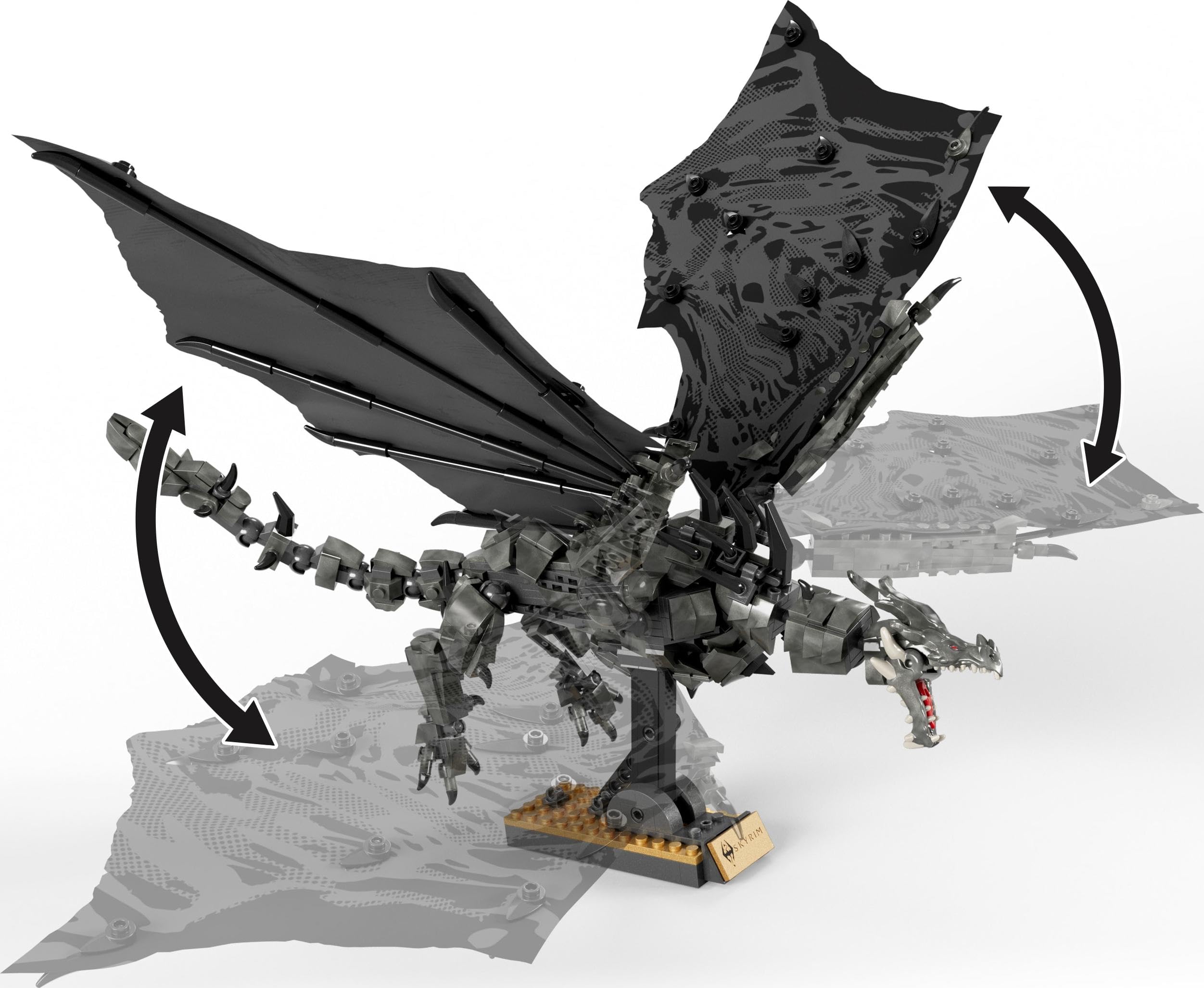 Foto 5 pulgar | Figuras De Acción Y Juguetes De Construcción Mega Skyrim Alduin Con 619 Piezas - Venta Internacional.