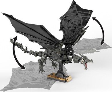 Foto 4 | Figuras De Acción Y Juguetes De Construcción Mega Skyrim Alduin Con 619 Piezas - Venta Internacional.