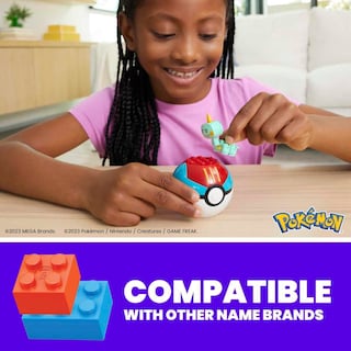 Foto 2 | Juguete De Construcción Mega Pokémon Chewtle Coleccionable Con Movimiento - Venta Internacional.