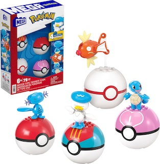 Foto 1 | Set De Juguetes Para Construir Figuras De Acción Mega Pokémon Watertype - Venta Internacional.