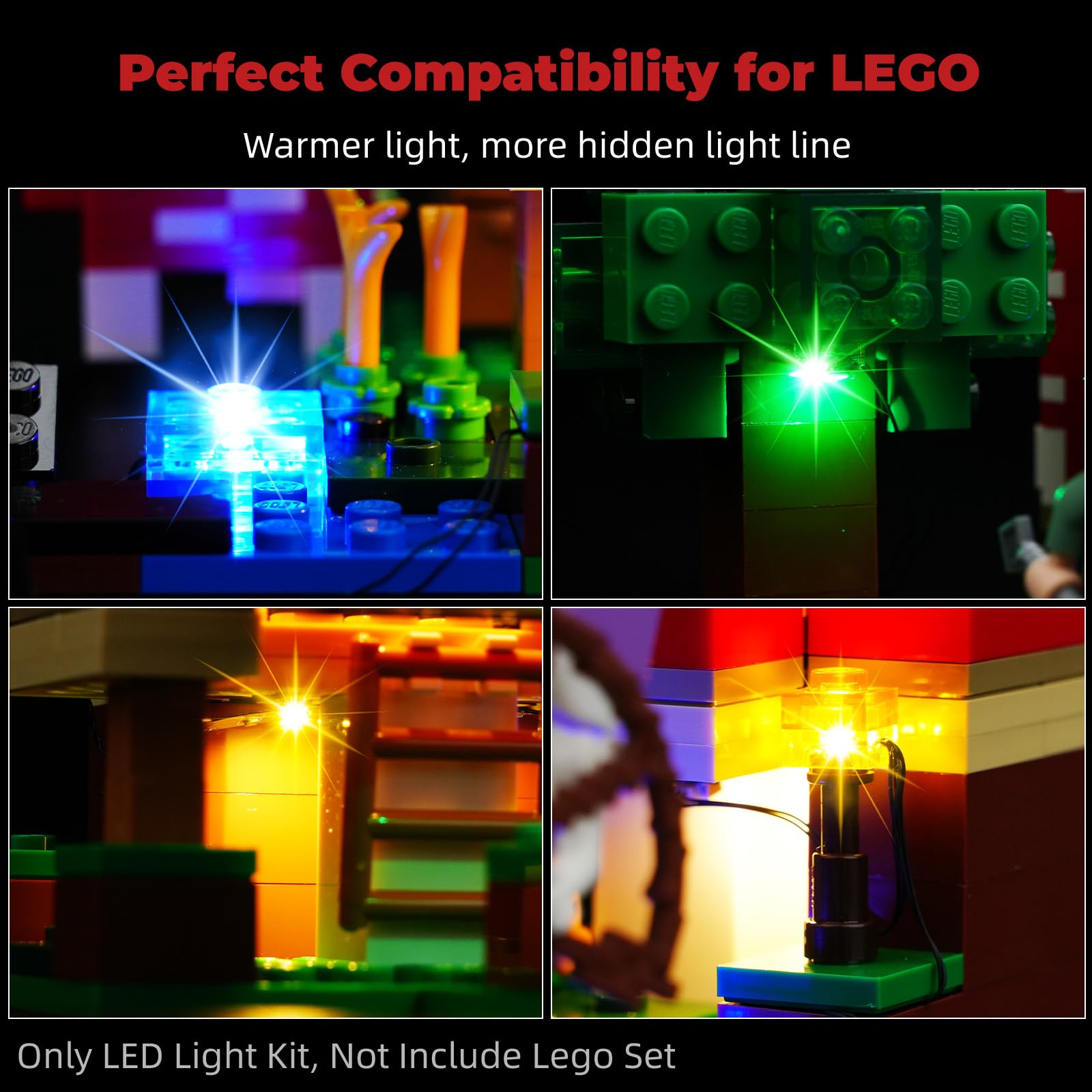 Foto 6 pulgar | Kit De Luces Led Rorliny Para Lego Minecraft The Mushroom House - Venta Internacional.