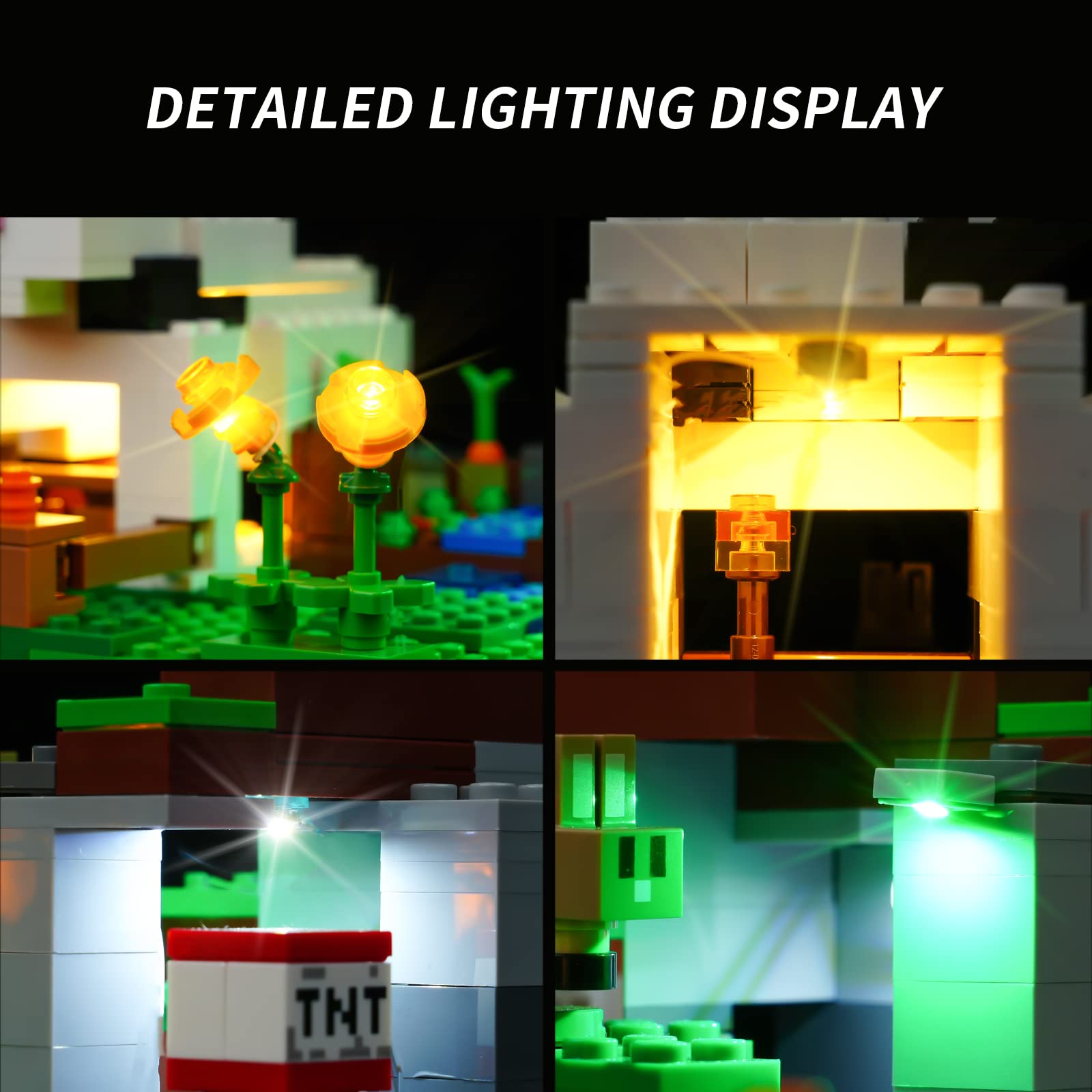 Foto 4 | Set De Iluminación Rorliny Led Light Kit Para Lego Minecraft 21181 - Venta Internacional.