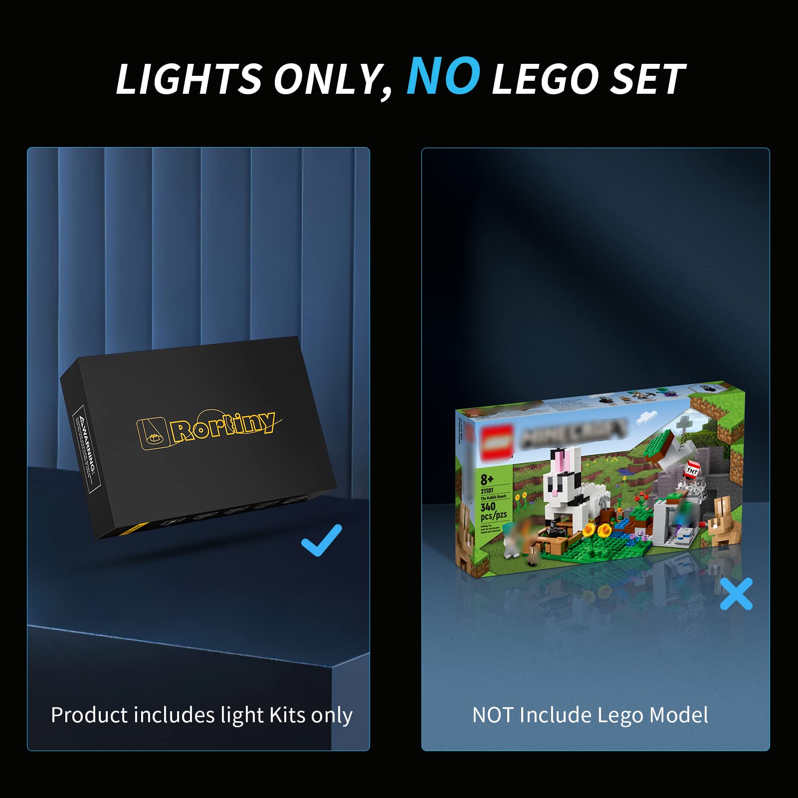 Foto 5 | Set De Iluminación Rorliny Led Light Kit Para Lego Minecraft 21181 - Venta Internacional.