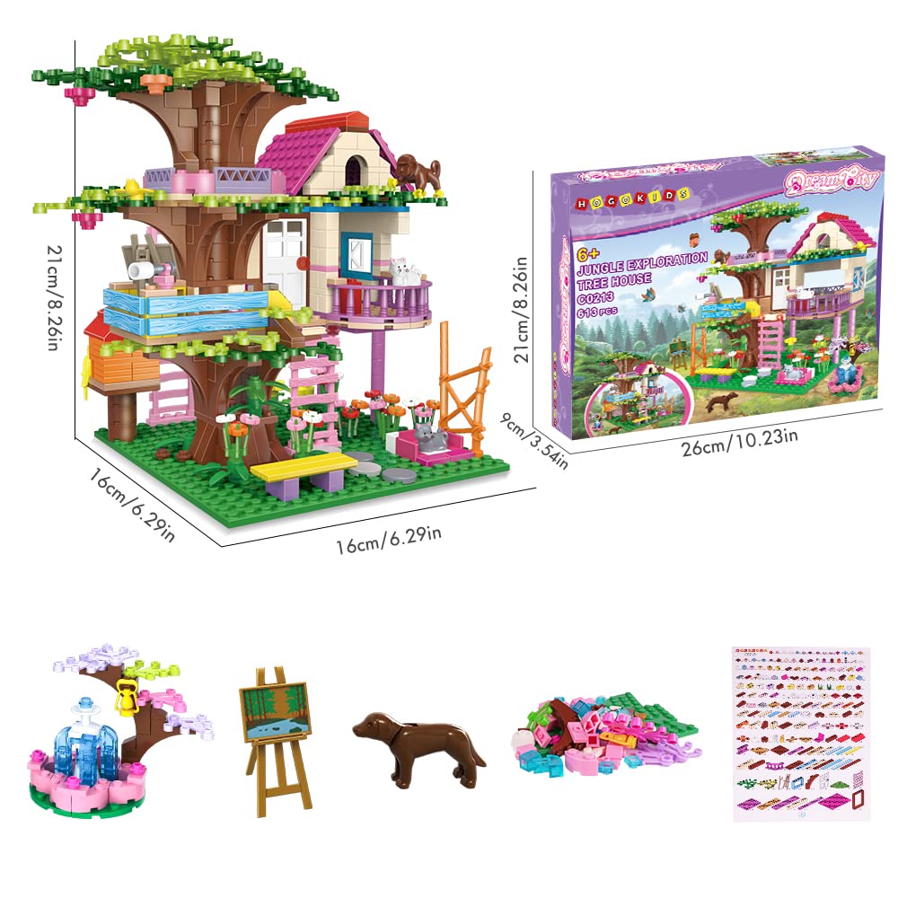 Foto 8 pulgar | Juguete De Construcción Hogokids Tree House Stem 613pcs Con Fuente - Venta Internacional.