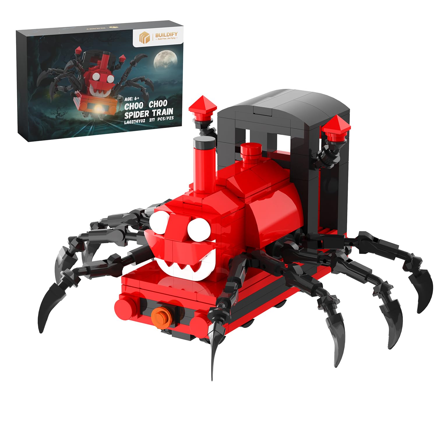 Juguete De Construcción Choo Chooo Charles Spider Train 217 Piezas Para Niños Mayores De 8 Años - Venta Internacional.