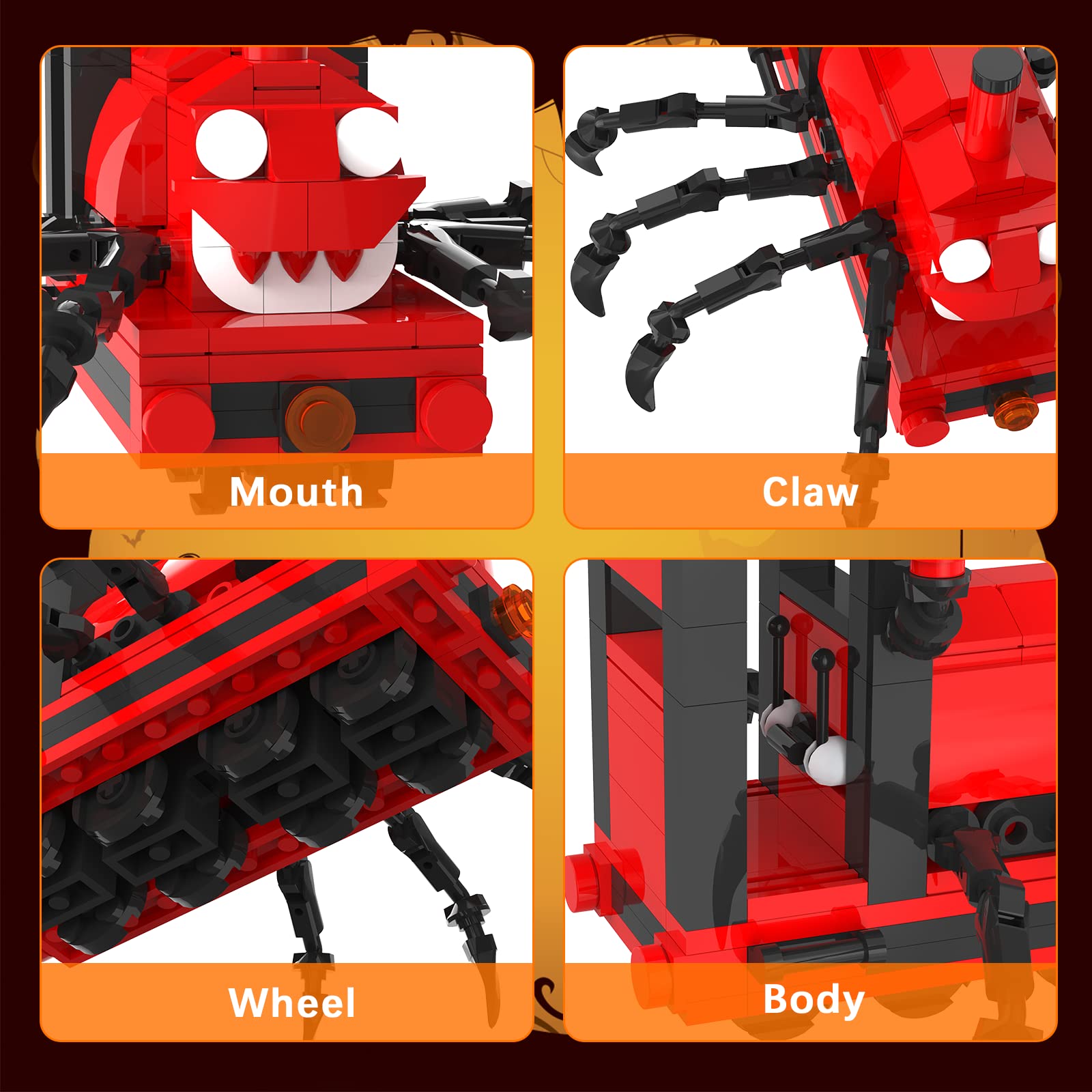 Foto 7 | Juguete De Construcción Choo Chooo Charles Spider Train 217 Piezas Para Niños Mayores De 8 Años - Venta Internacional.