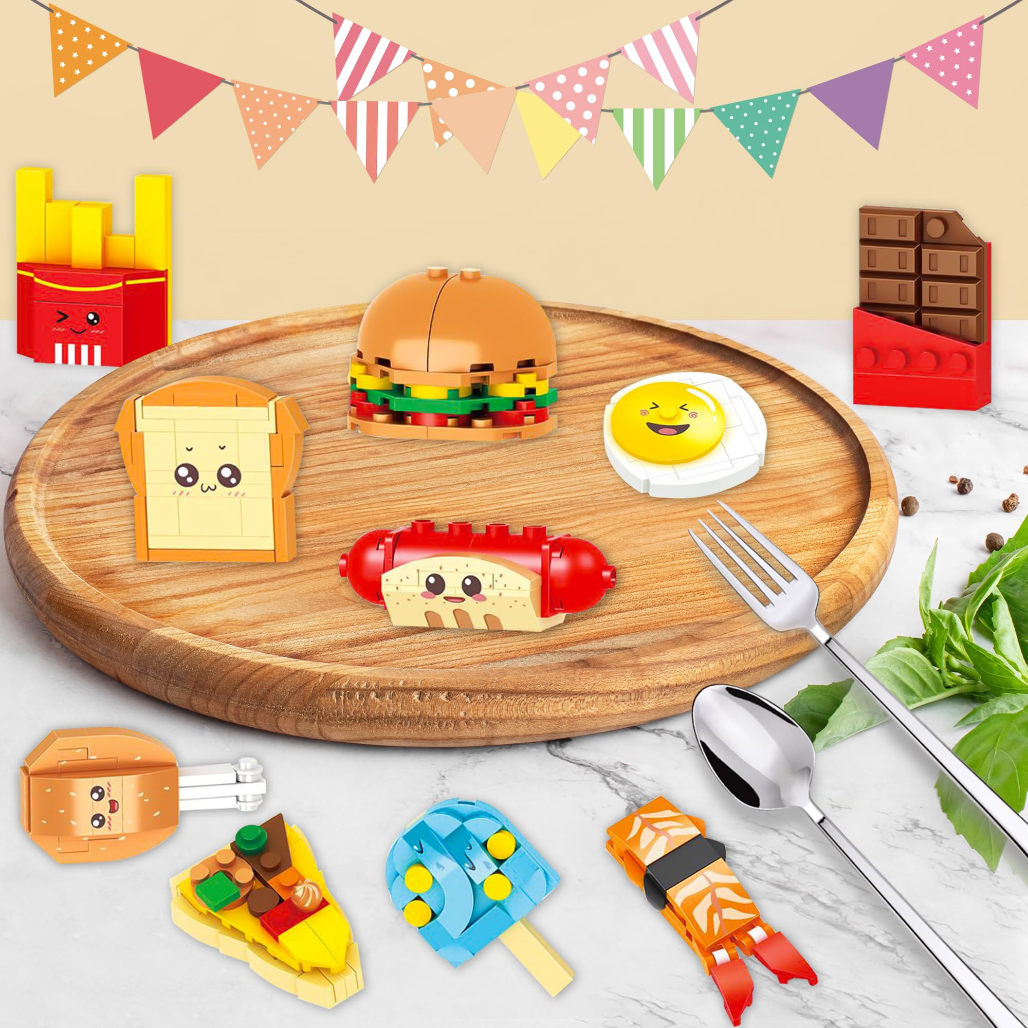 Foto 6 pulgar | Rellenos Para Huevos De Pascua Building Blocks, 20 Unidades, Comida Rápida - Venta Internacional.