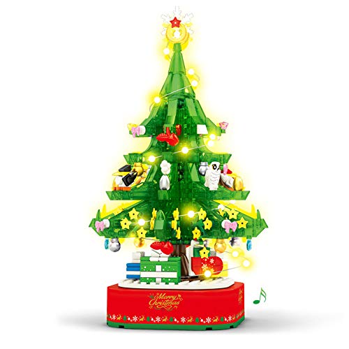 Foto 1 | Árbol De Navidad Building Block Con Música Y Luz Led Para Niños De 3 A 18 Años - Venta Internacional.