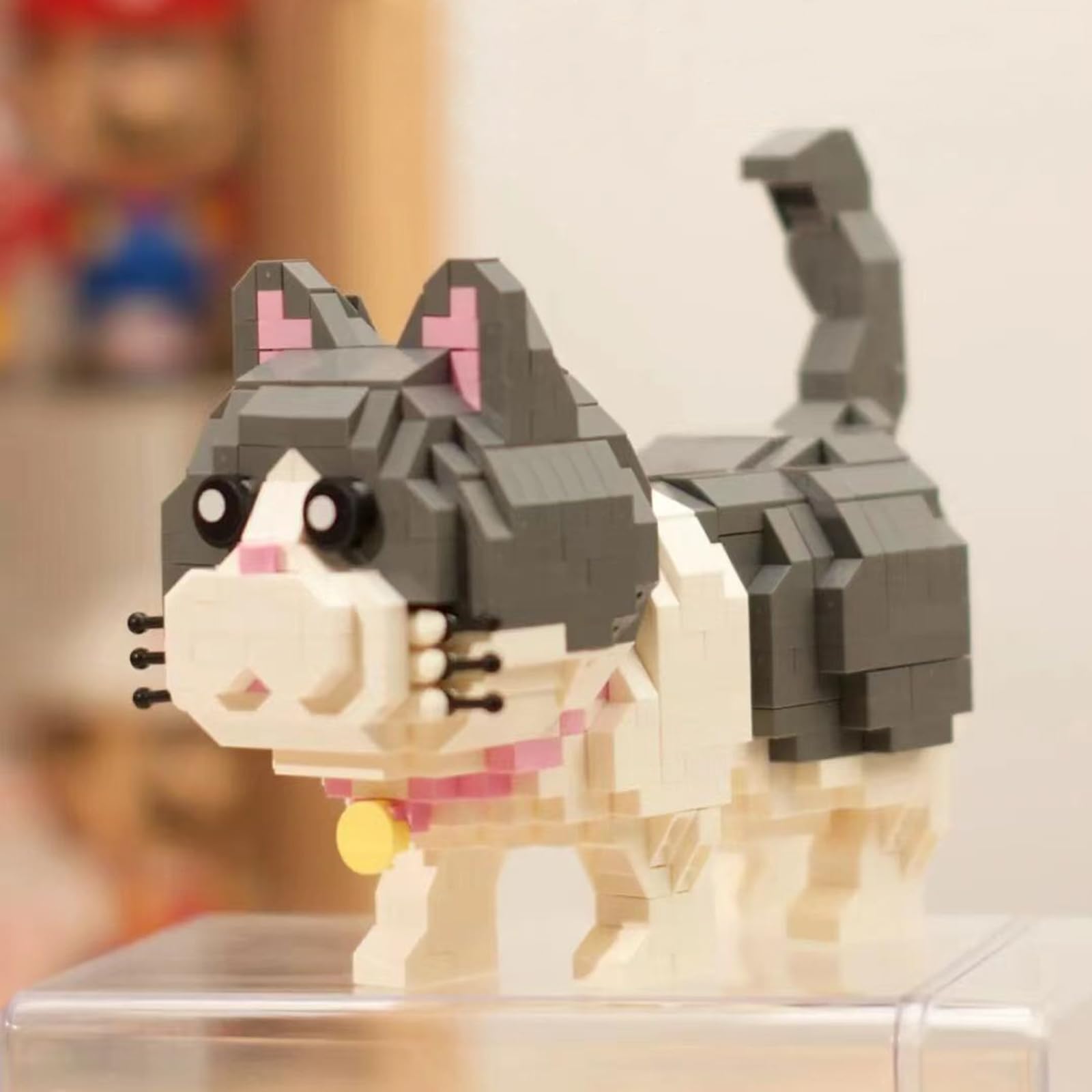 Foto 5 pulgar | Juego De Bloques De Construcción Pet Cute Grey Cat 673 Piezas Para Niños Y Niñas - Venta Internacional.