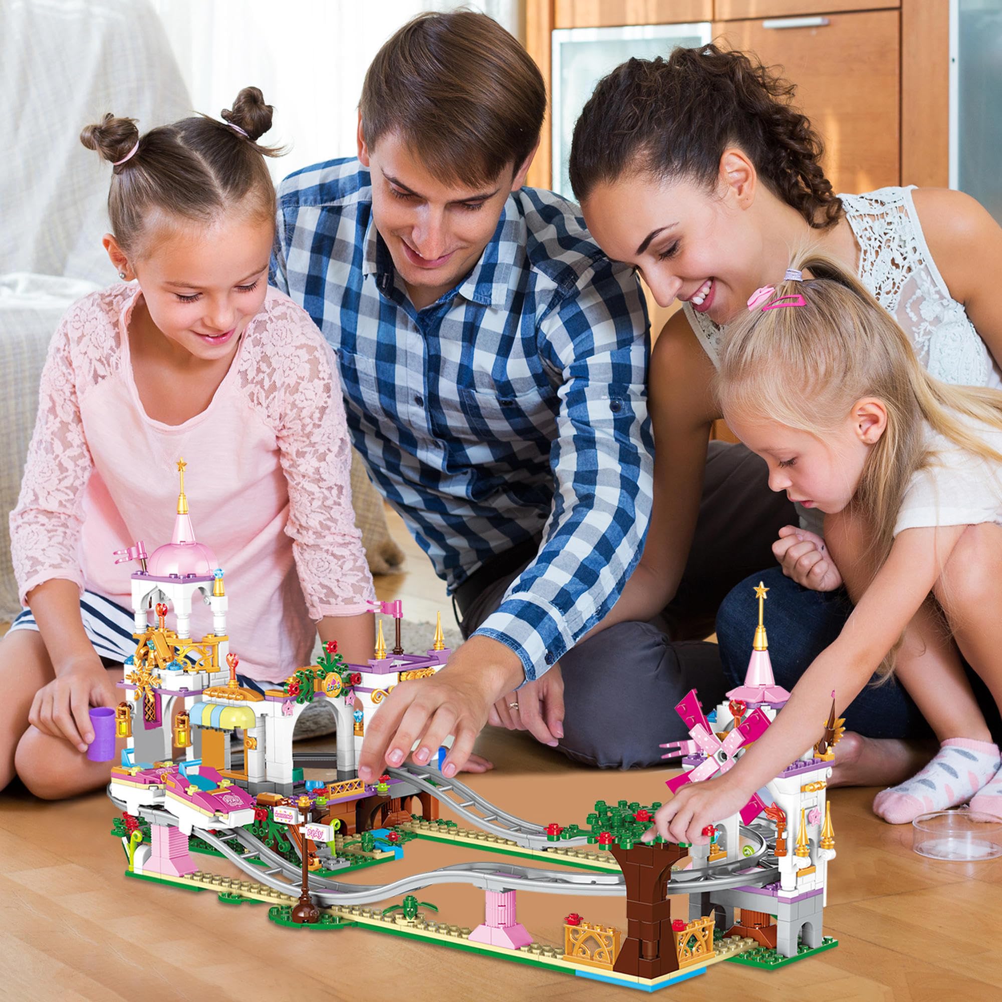 Foto 6 pulgar | Set De Construcción Roller Coaster Princess Castle 711 Piezas Para Niños - Venta Internacional.