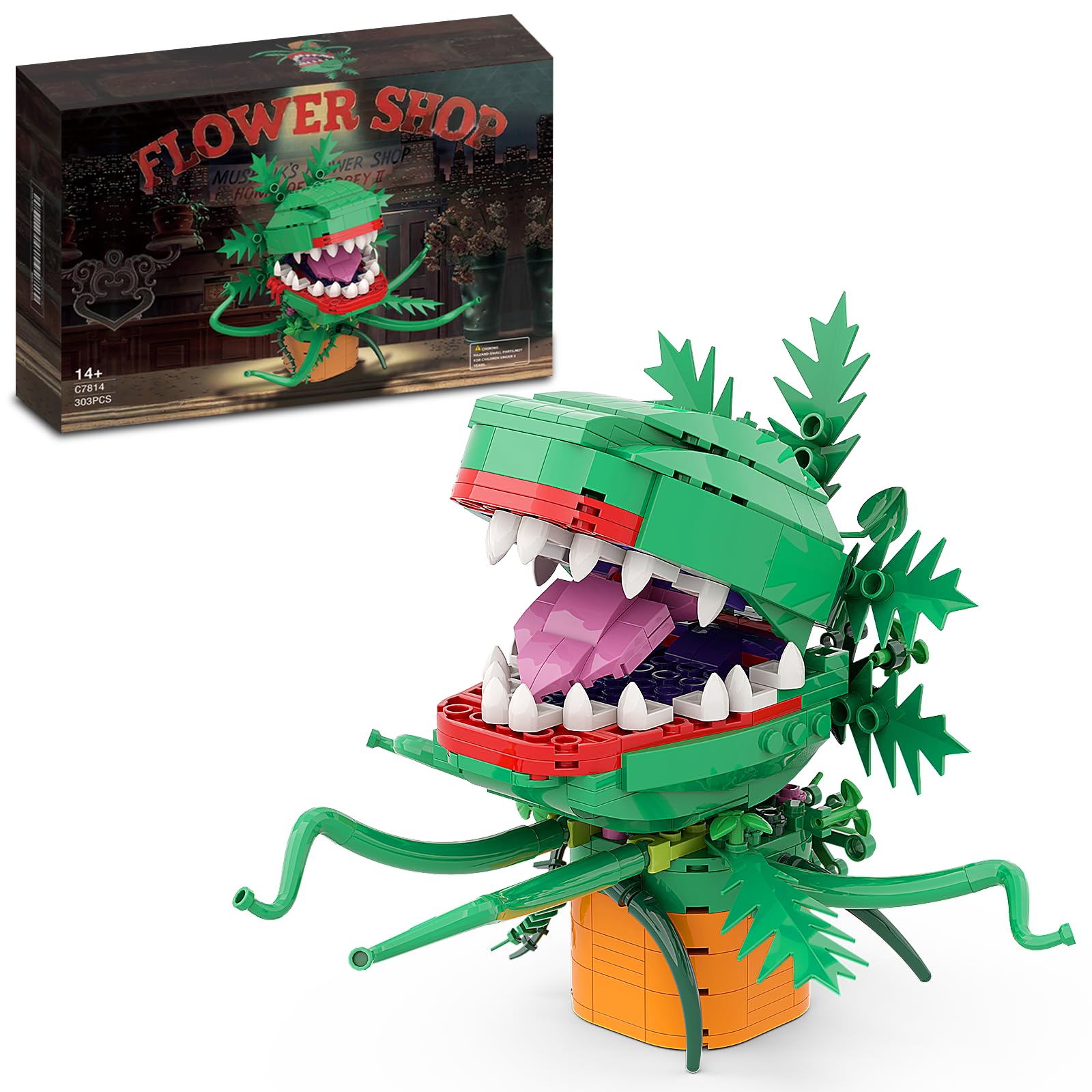 Foto 2 pulgar | Kit De Bloques De Construcción Genérico Audrey Ii Horror Piranha Flower 303 Unidades - Venta Internacional.