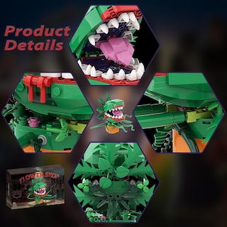 Foto 3 | Kit De Bloques De Construcción Genérico Audrey Ii Horror Piranha Flower 303 Unidades - Venta Internacional.
