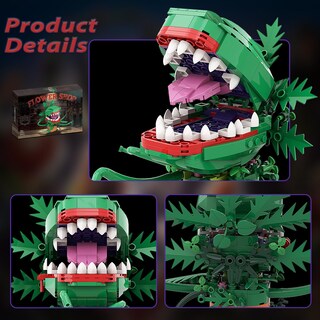 Foto 4 | Kit De Bloques De Construcción Genérico Audrey Ii Horror Piranha Flower 303 Unidades - Venta Internacional.