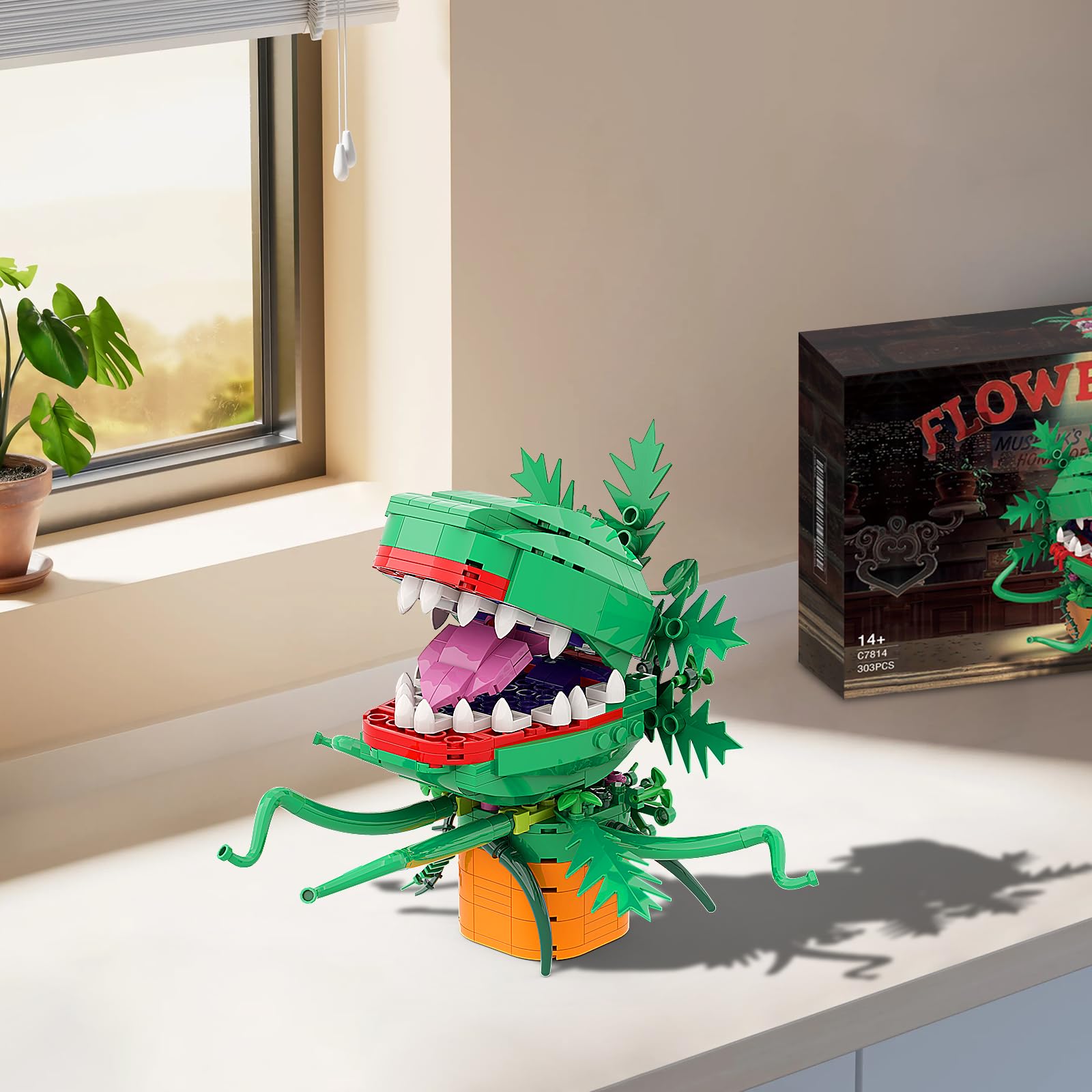 Foto 6 | Kit De Bloques De Construcción Genérico Audrey Ii Horror Piranha Flower 303 Unidades - Venta Internacional.