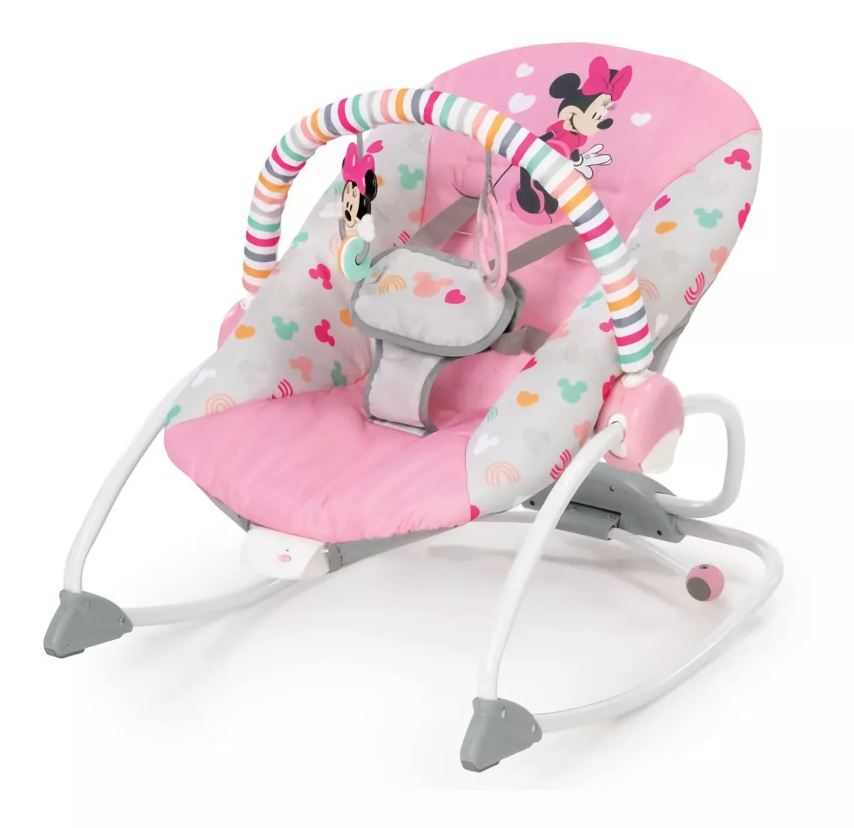 Foto 2 pulgar | Silla Bouncer Bright Stars Minnie Mouse Rosa para Bebé