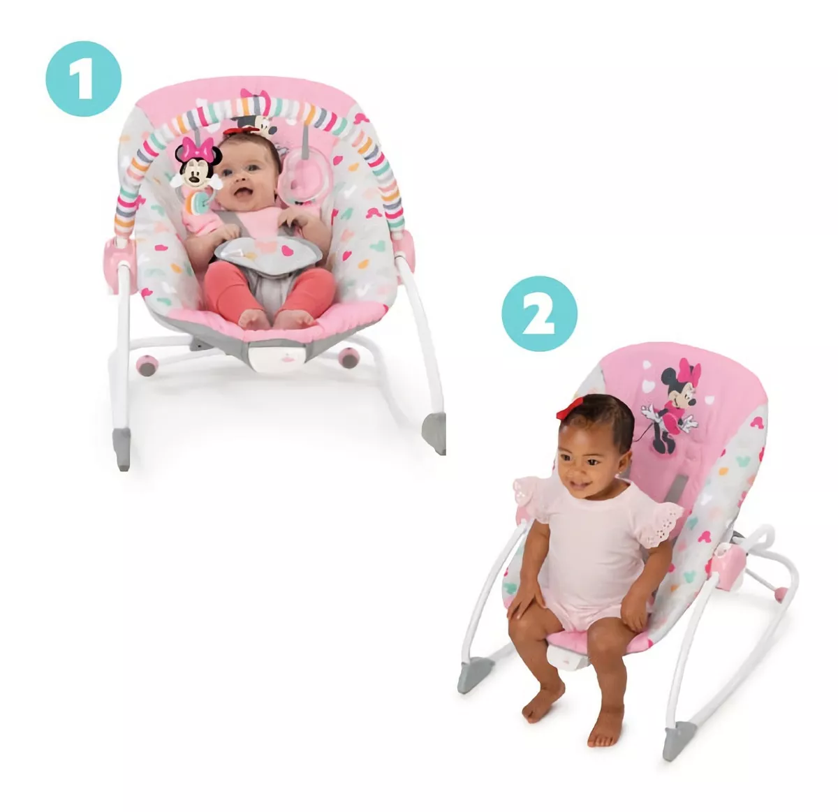 Foto 2 | Silla Bouncer Bright Stars Minnie Mouse Rosa para Bebé