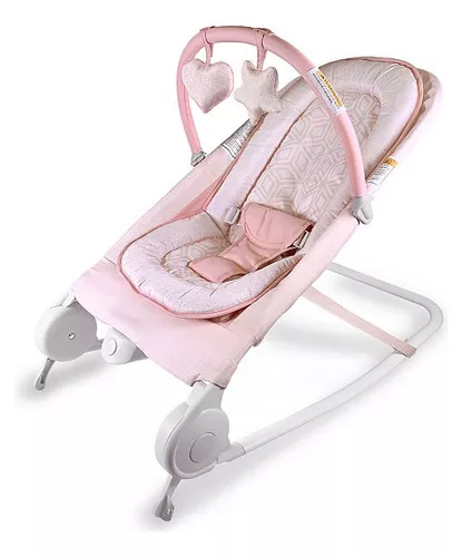 Foto 7 pulgar | Silla Mecedora Para Bebé Con Vibración Summer Bouncer Duo Color Rosa